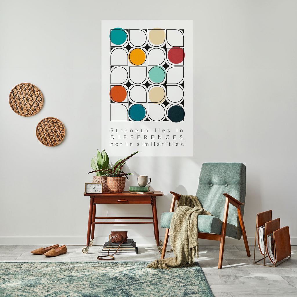 HUE HARMONY Peel and Stick Vertical Poster