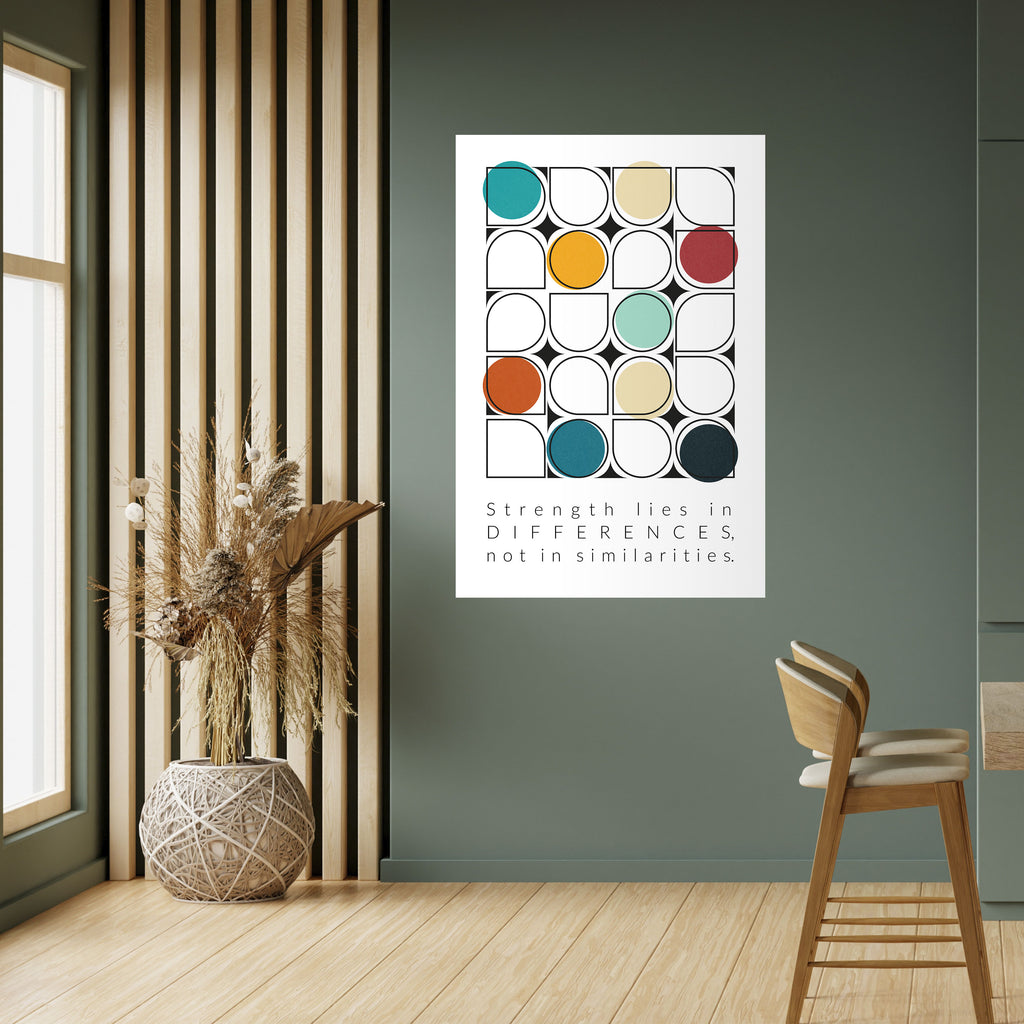 HUE HARMONY Peel and Stick Vertical Poster