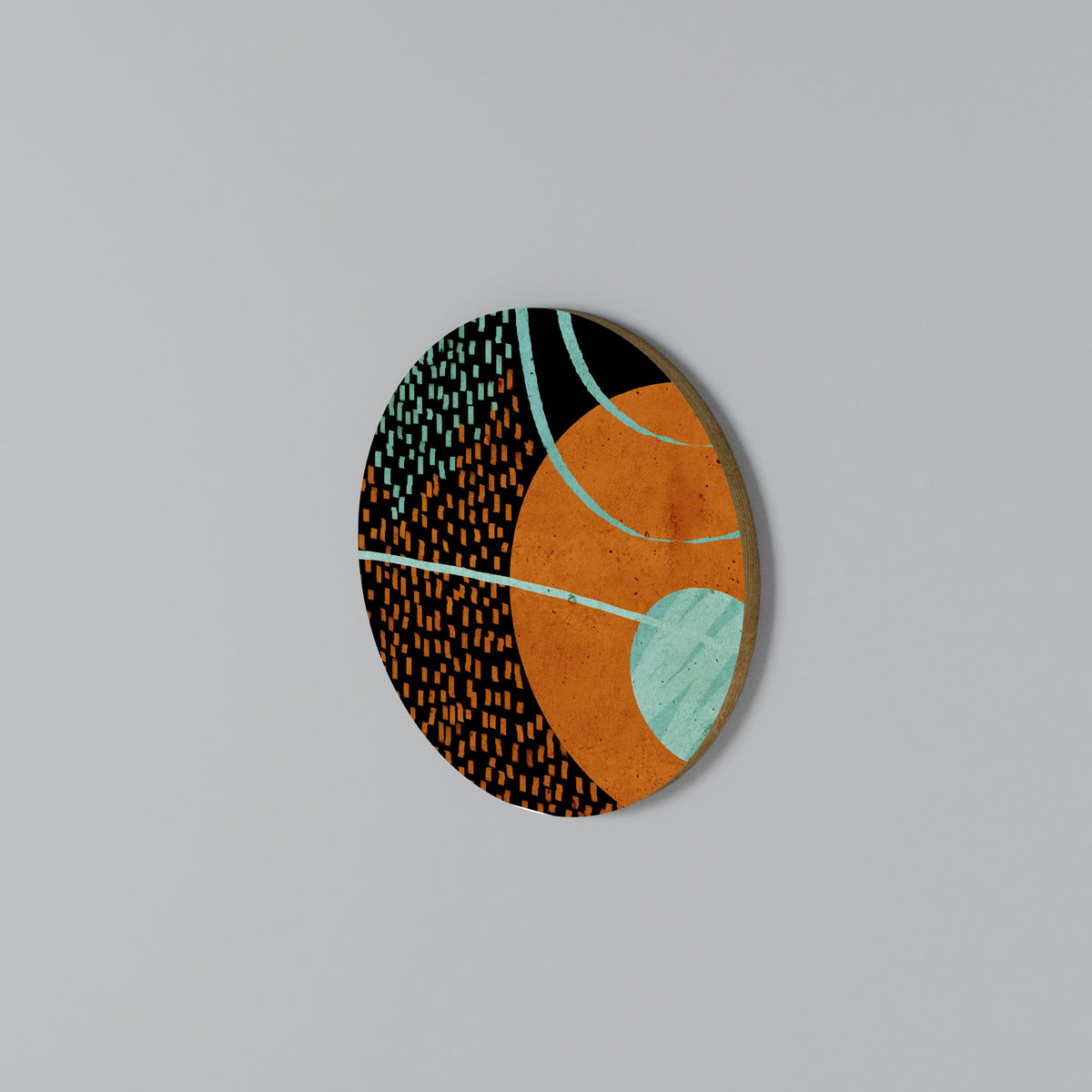 GEODE GLIMMER Arte de pared redondo