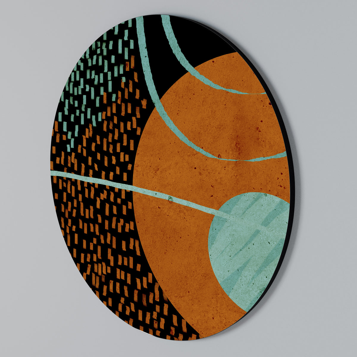GEODE GLIMMER Arte de pared redondo