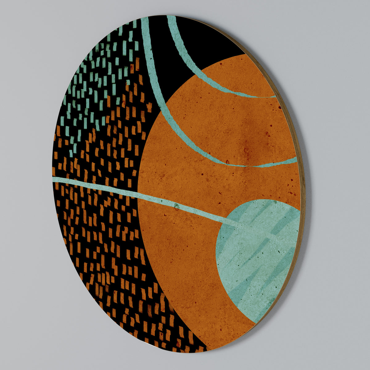 GEODE GLIMMER Arte de pared redondo