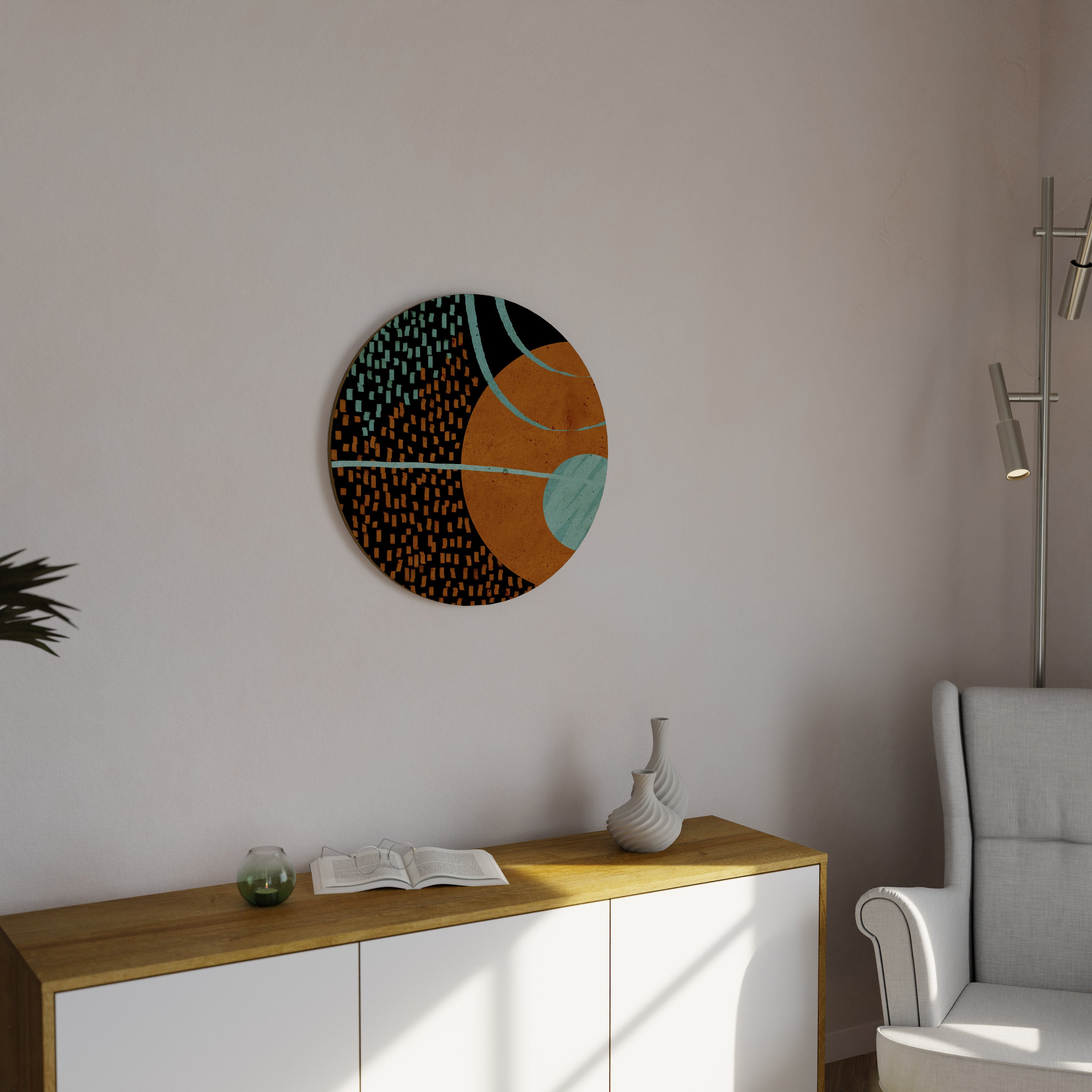 GEODE GLIMMER Round Wall Art