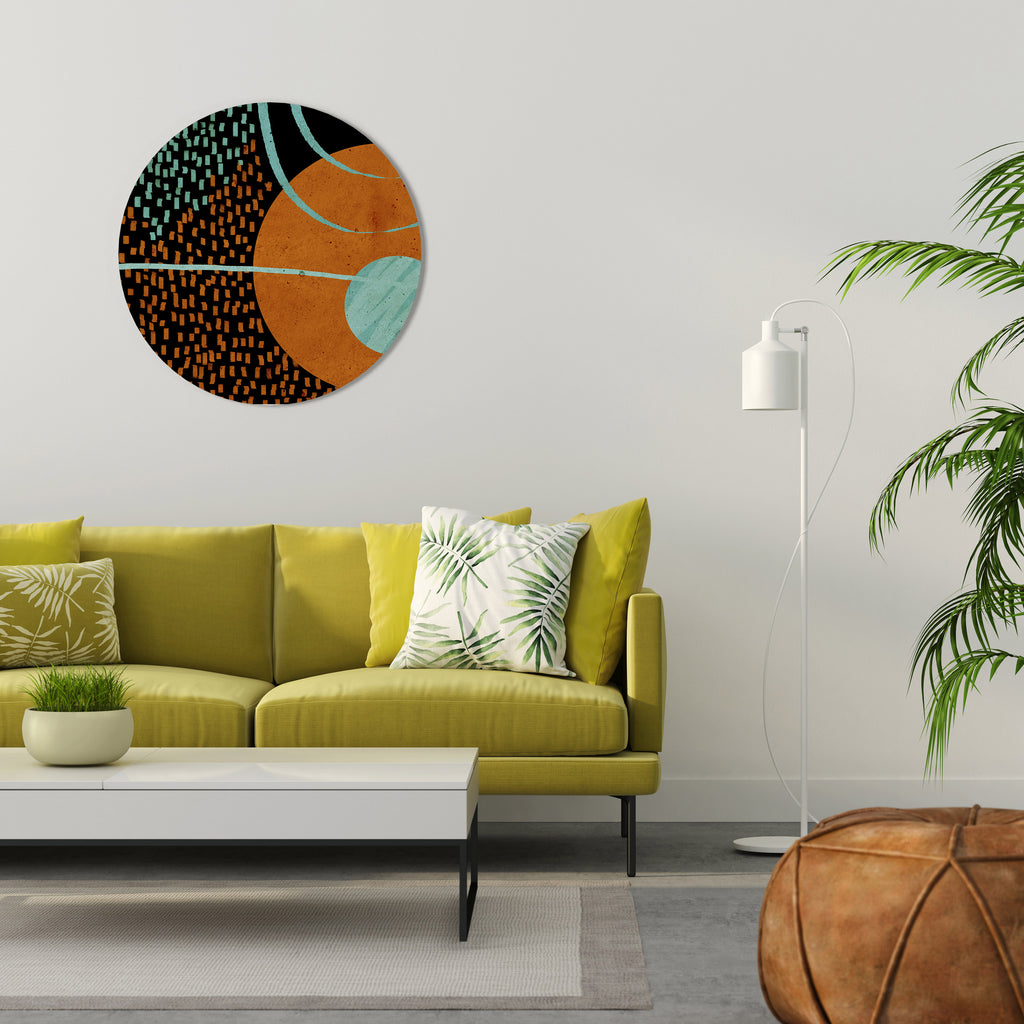 GEODE GLIMMER Round Wall Art