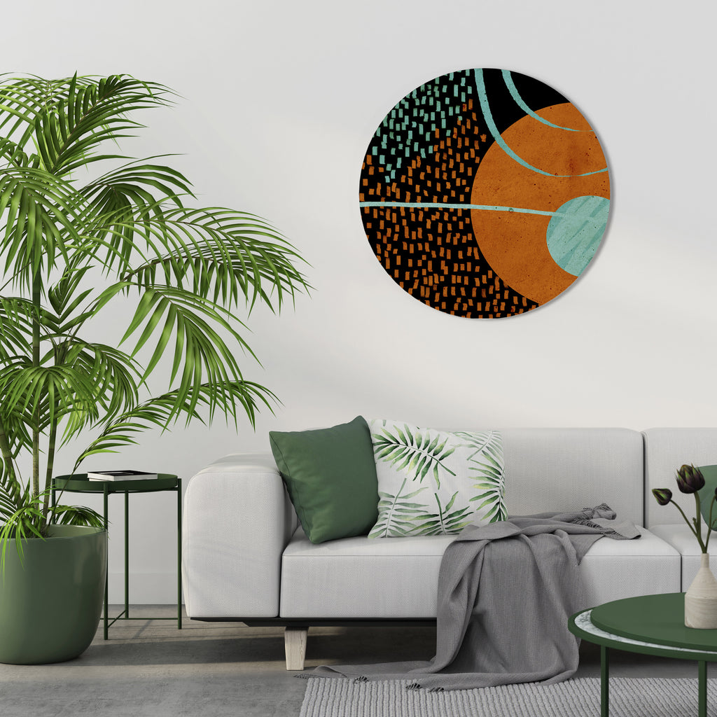 GEODE GLIMMER Round Wall Art