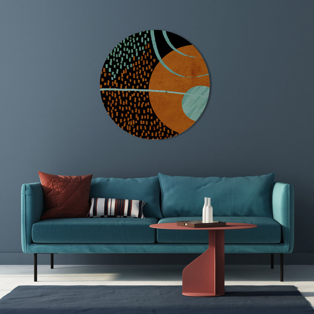 GEODE GLIMMER Round Wall Art