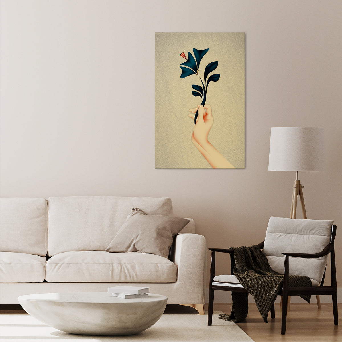 TAKE IT OR LEAF IT Cuadro en lienzo vertical