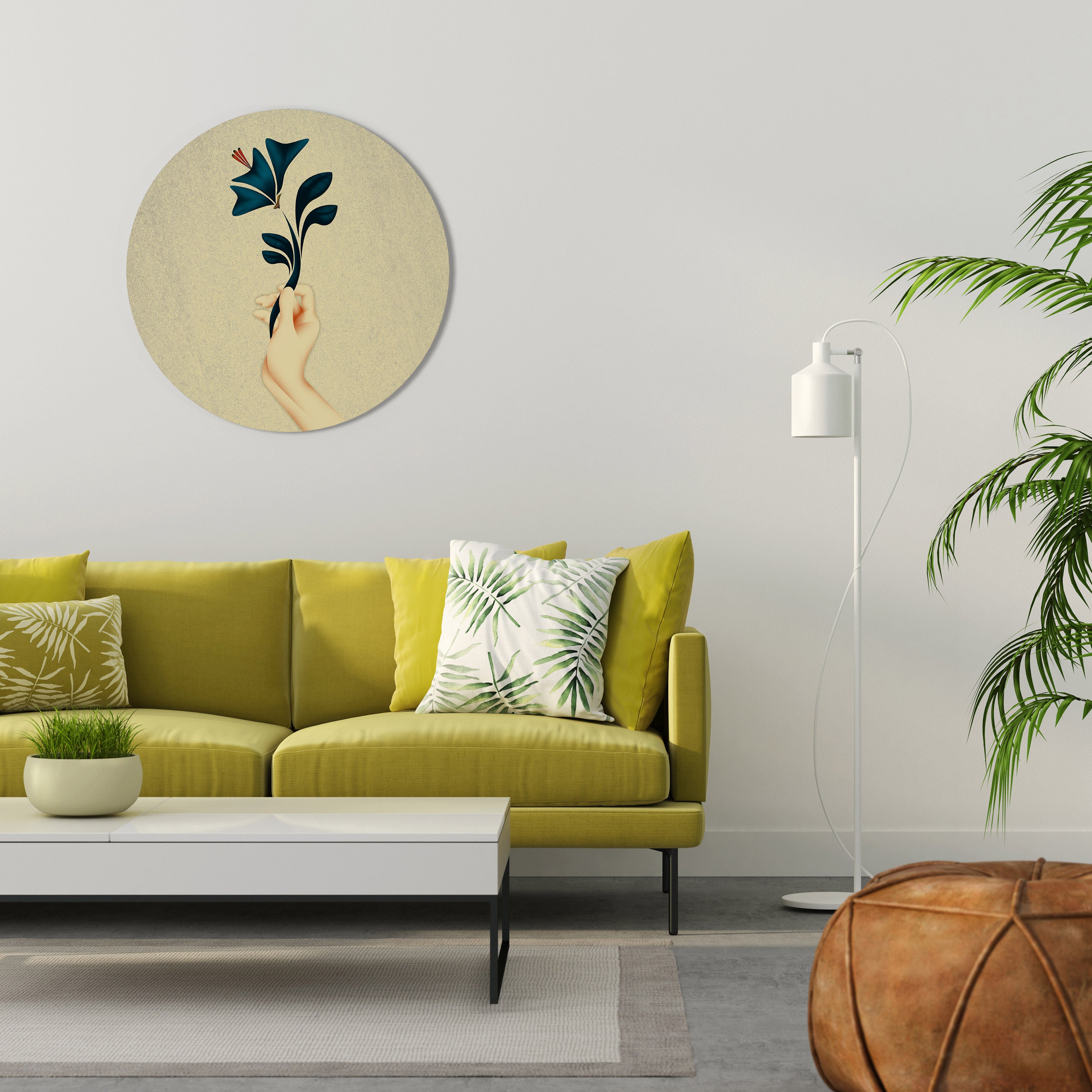 TAKE IT OR LEAF IT Round Wall Art