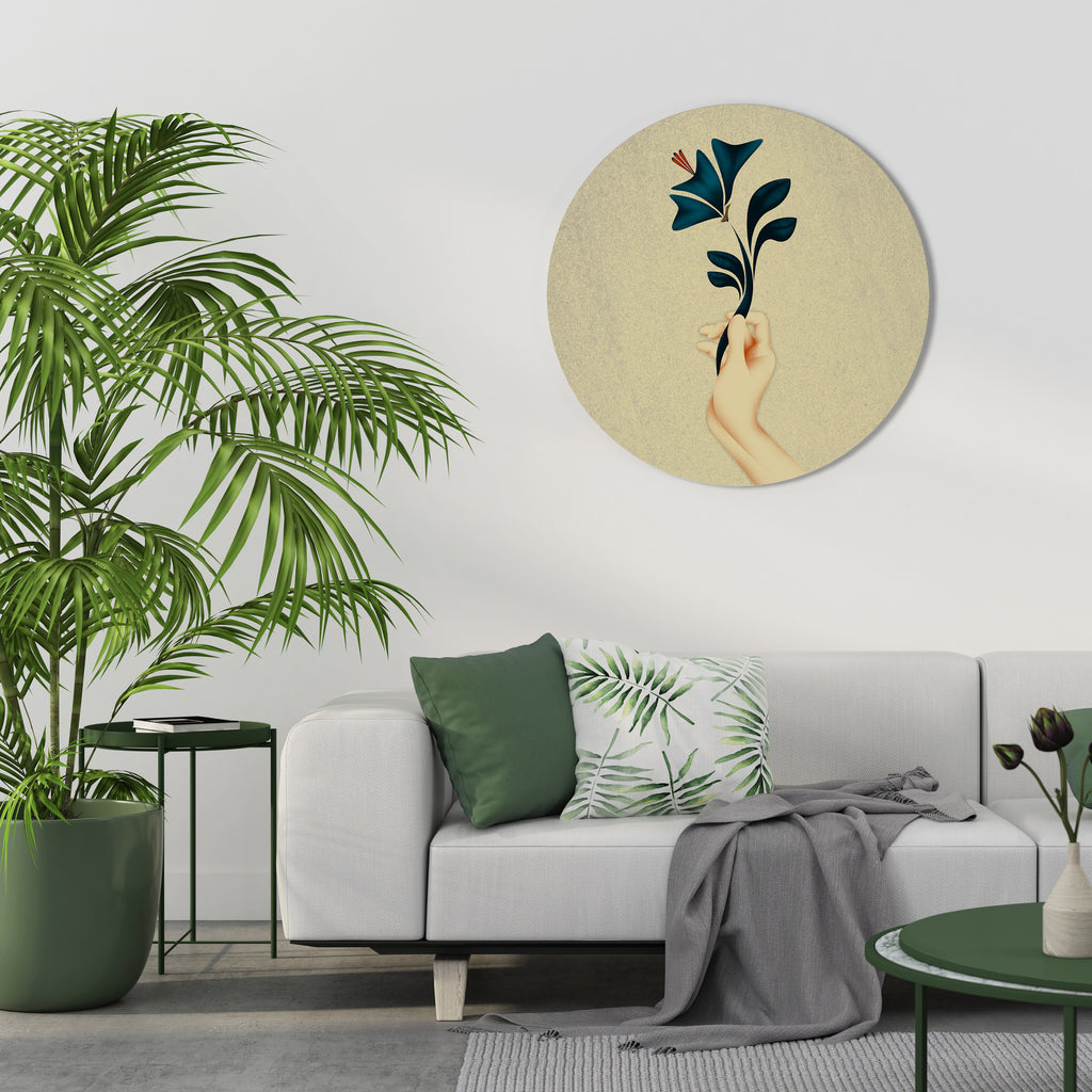 TAKE IT OR LEAF IT Round Wall Art