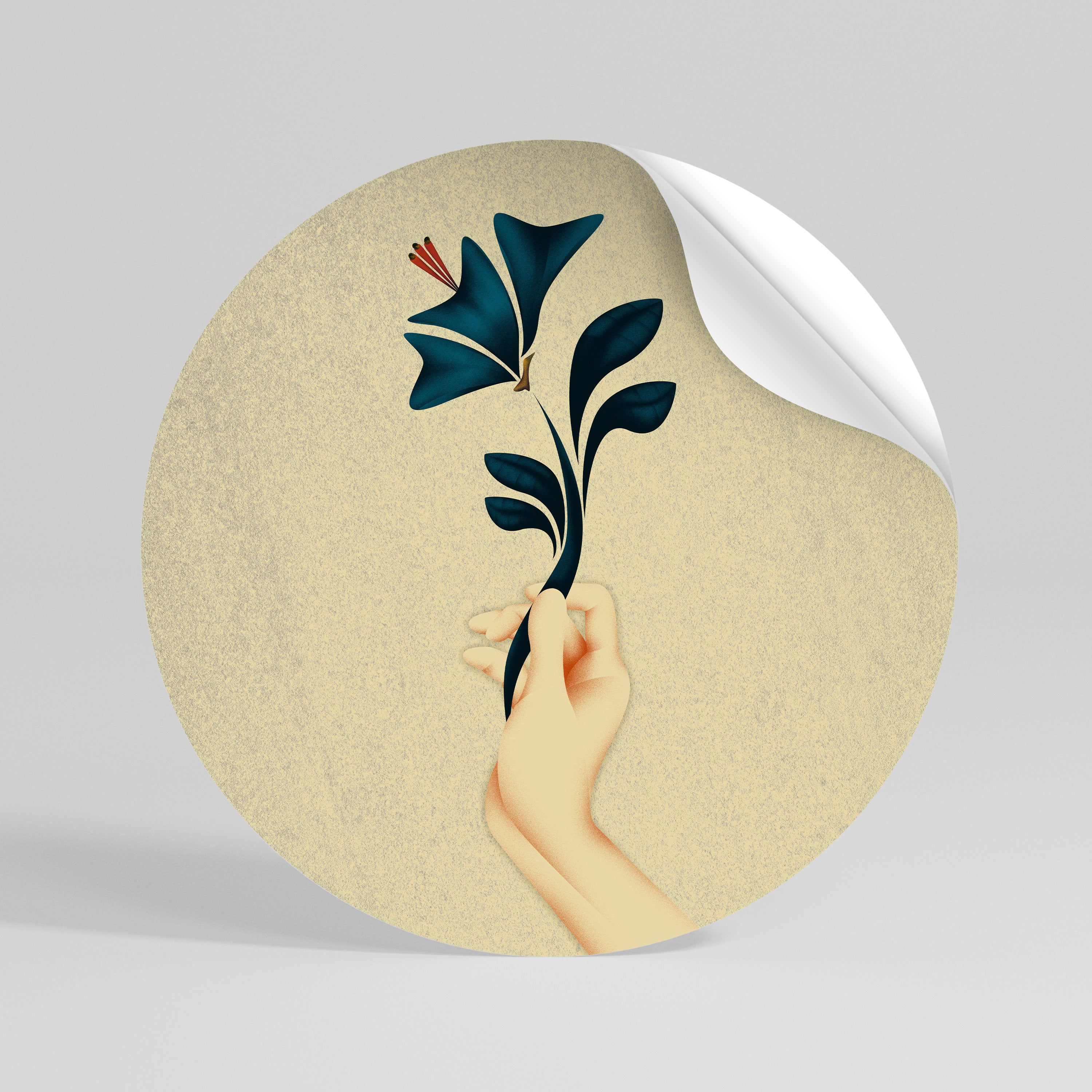 TAKE IT OR LEAF IT Peel and Stick Round Sticker