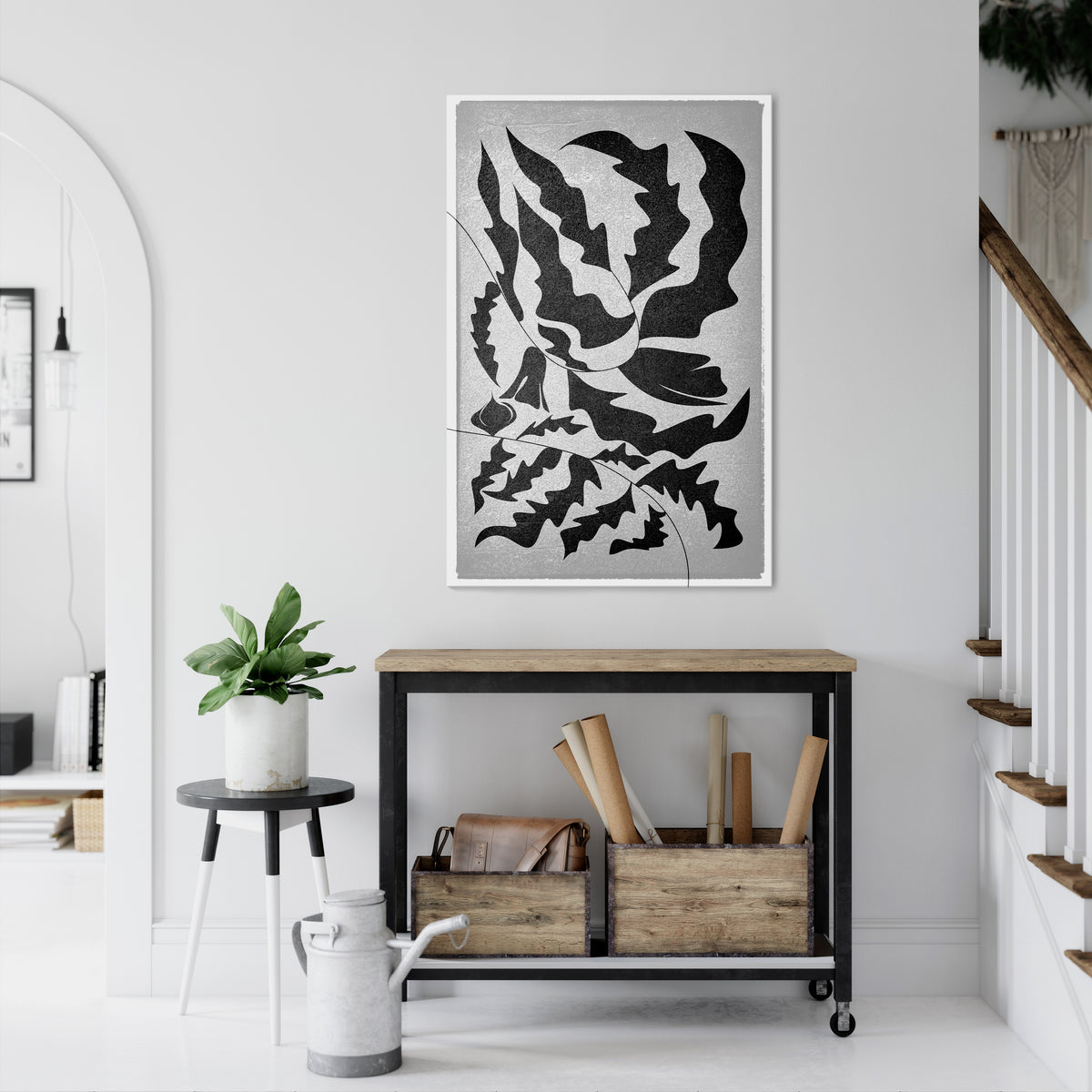 SHARP SHADOWS Vertical Canvas Print