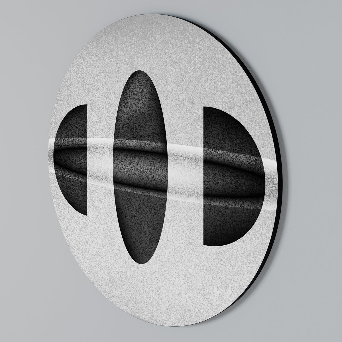 OBSIDIAN ODYSSEY Arte de pared redondo