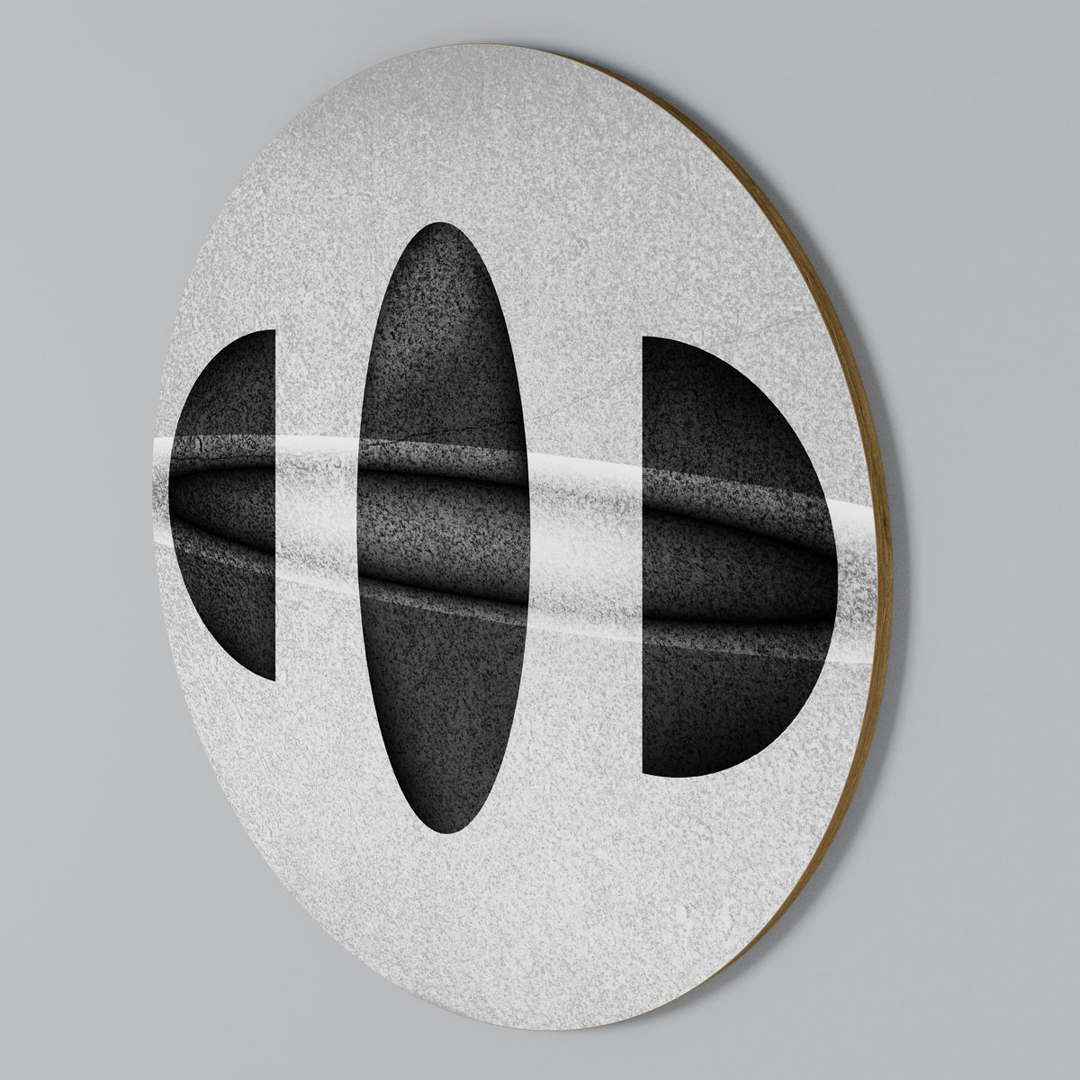 OBSIDIAN ODYSSEY Arte de pared redondo