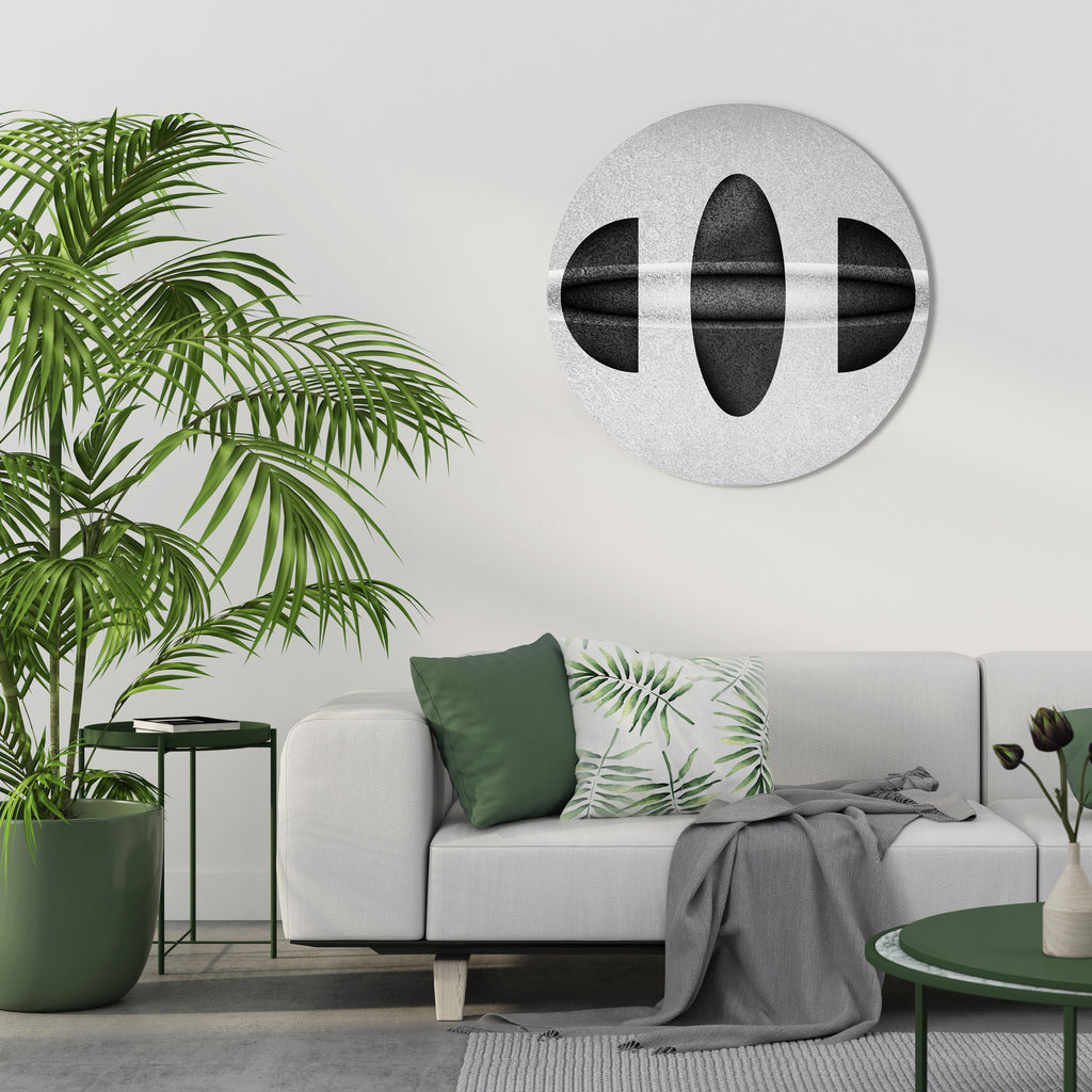 OBSIDIAN ODYSSEY Round Wall Art