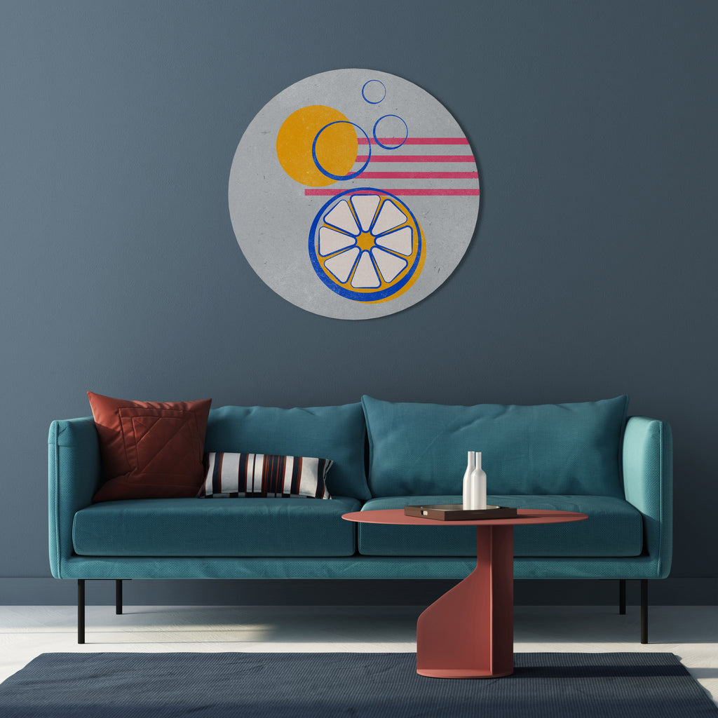CITRUS SPARK Round Wall Art