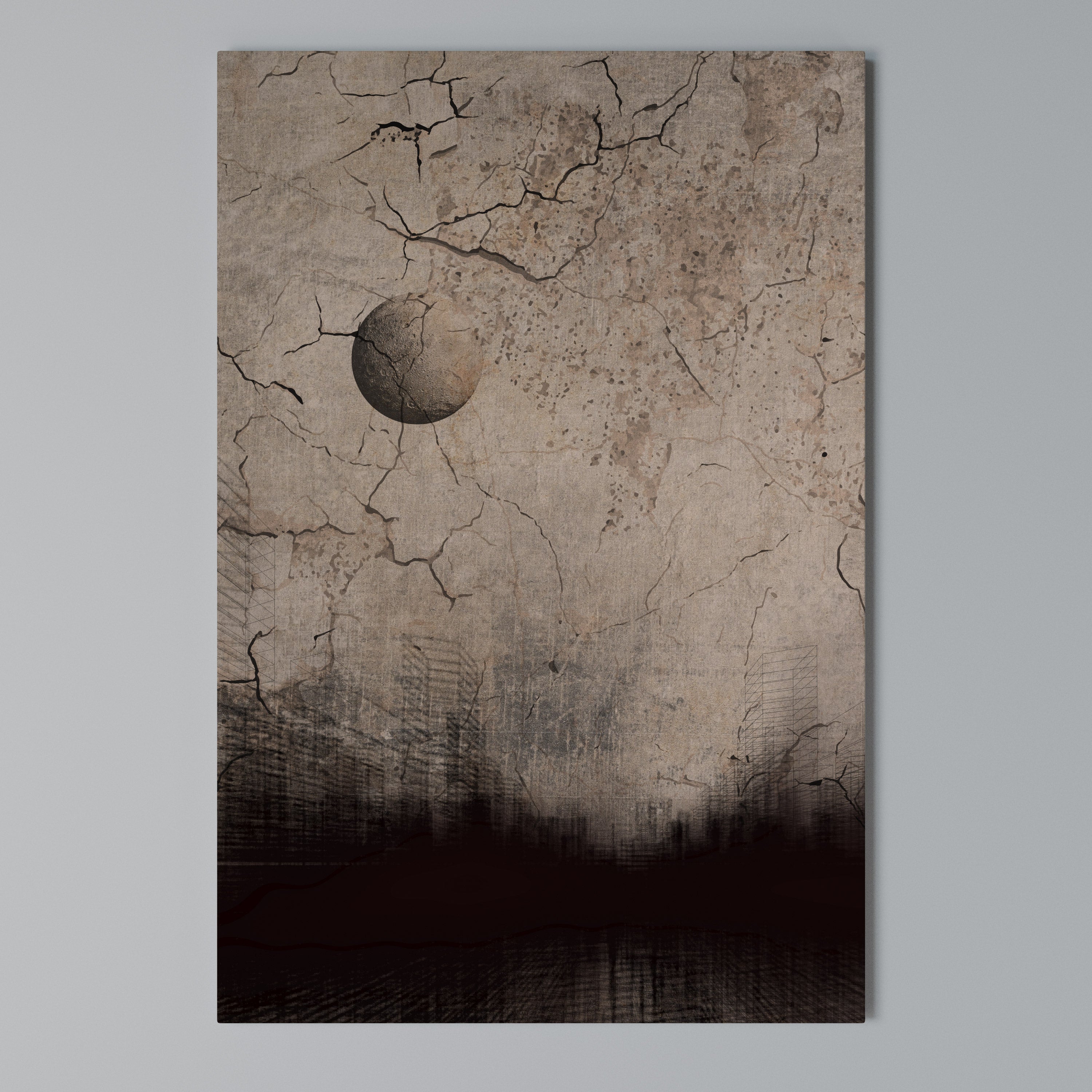 MOONBEAM THOUGHTS Cuadro en lienzo vertical
