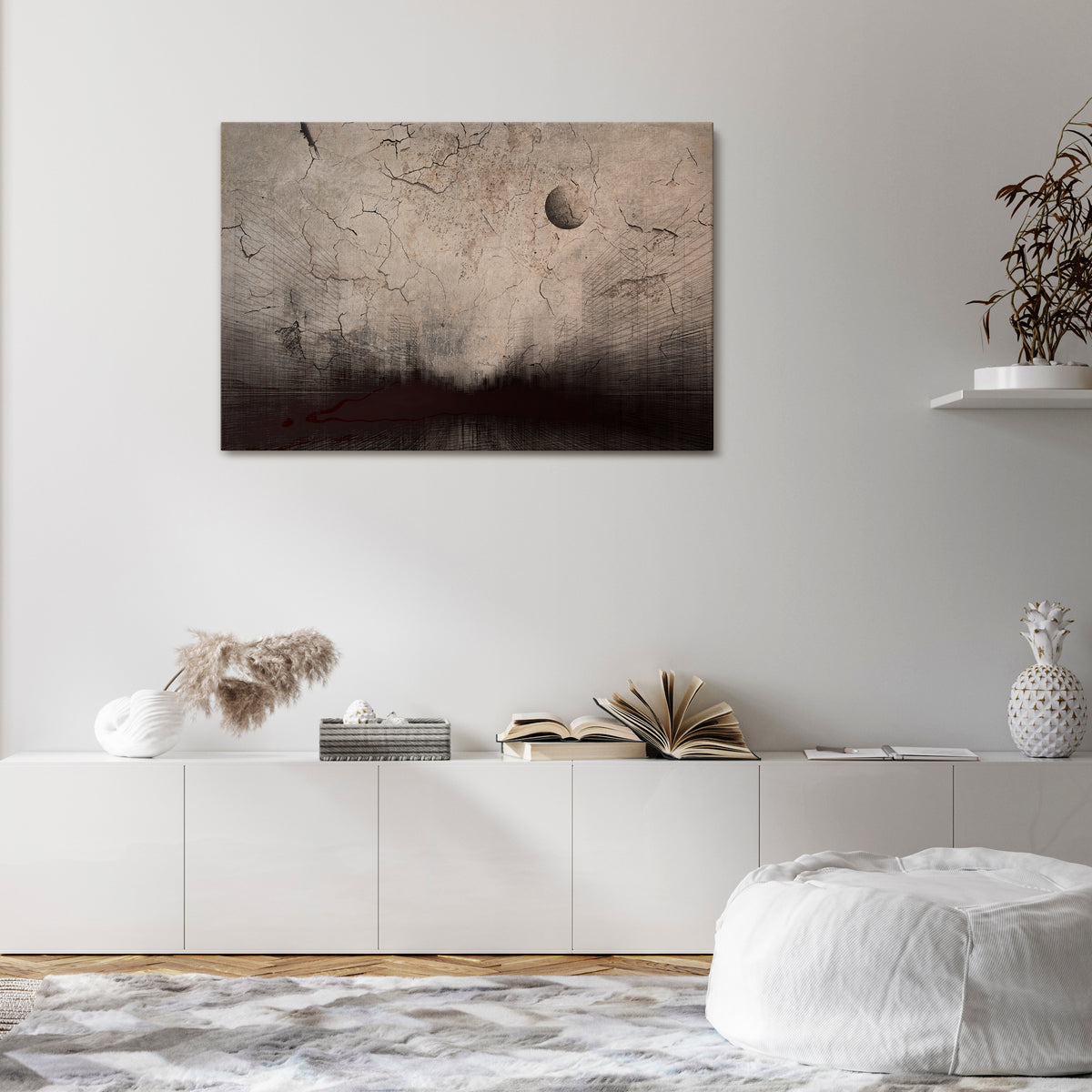 MOONBEAM THOUGHTS Cuadro en lienzo horizontal