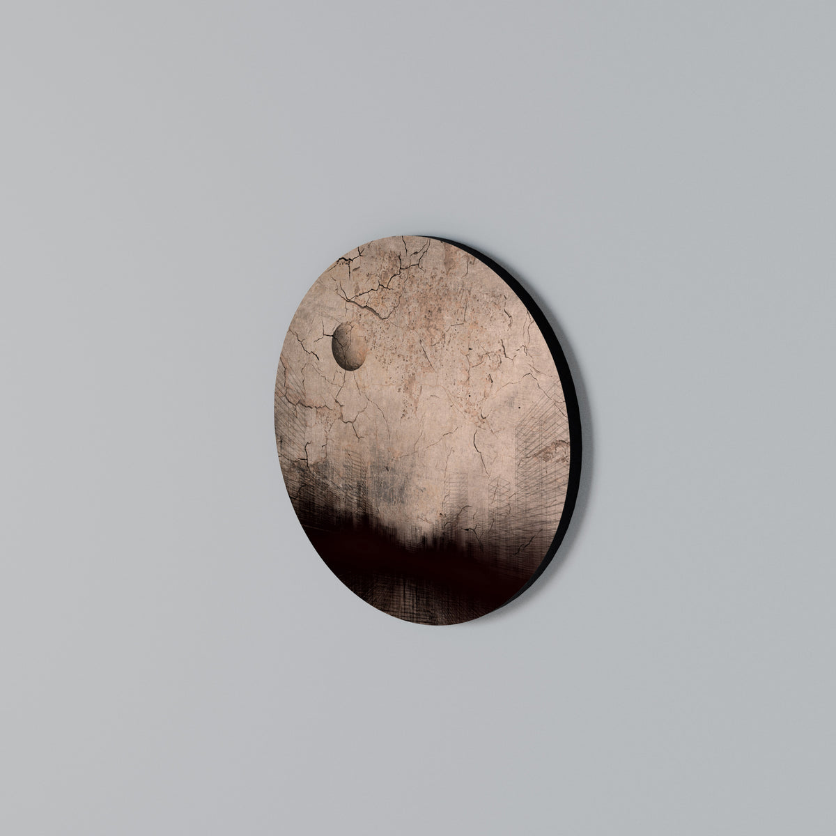 MOONBEAM THOUGHTS Arte de pared redondo