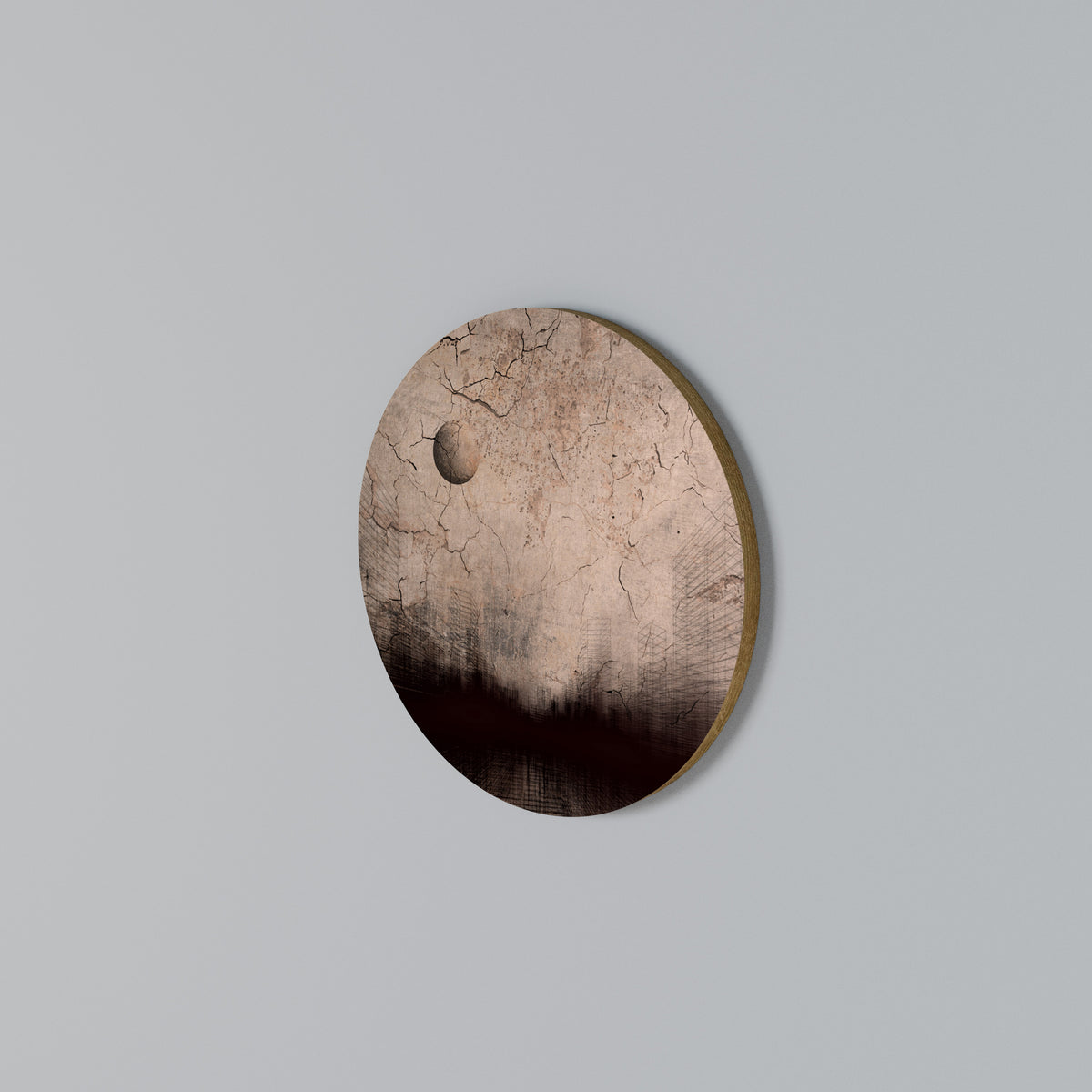 MOONBEAM THOUGHTS Arte de pared redondo