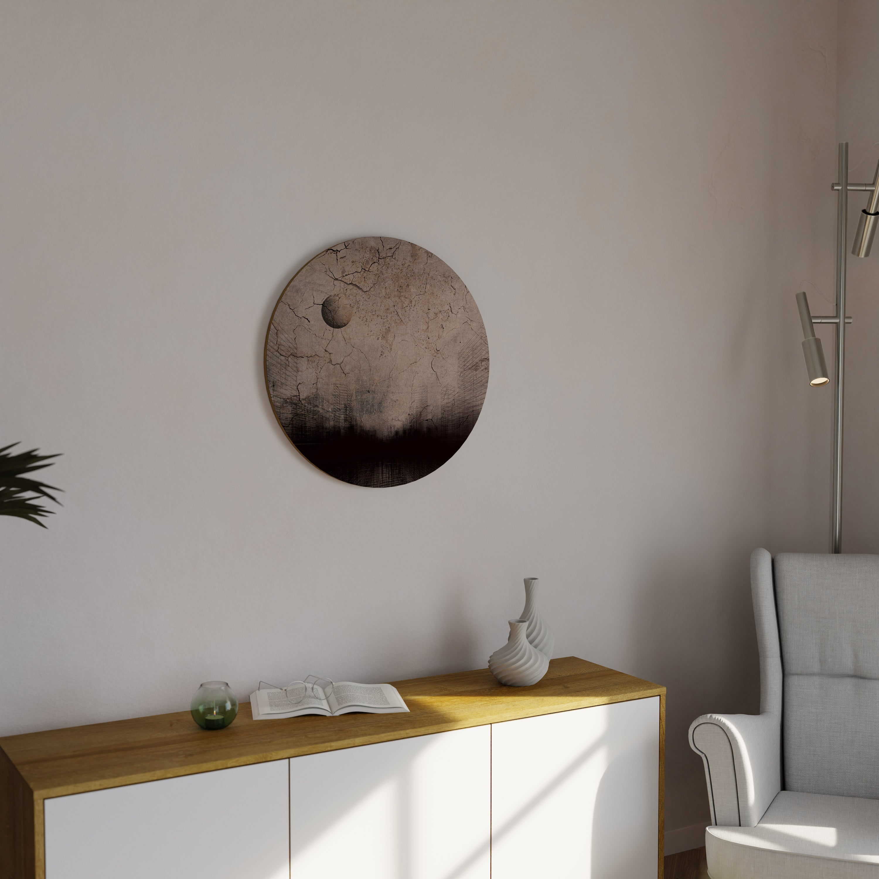 MOONBEAM THOUGHTS Round Wall Art