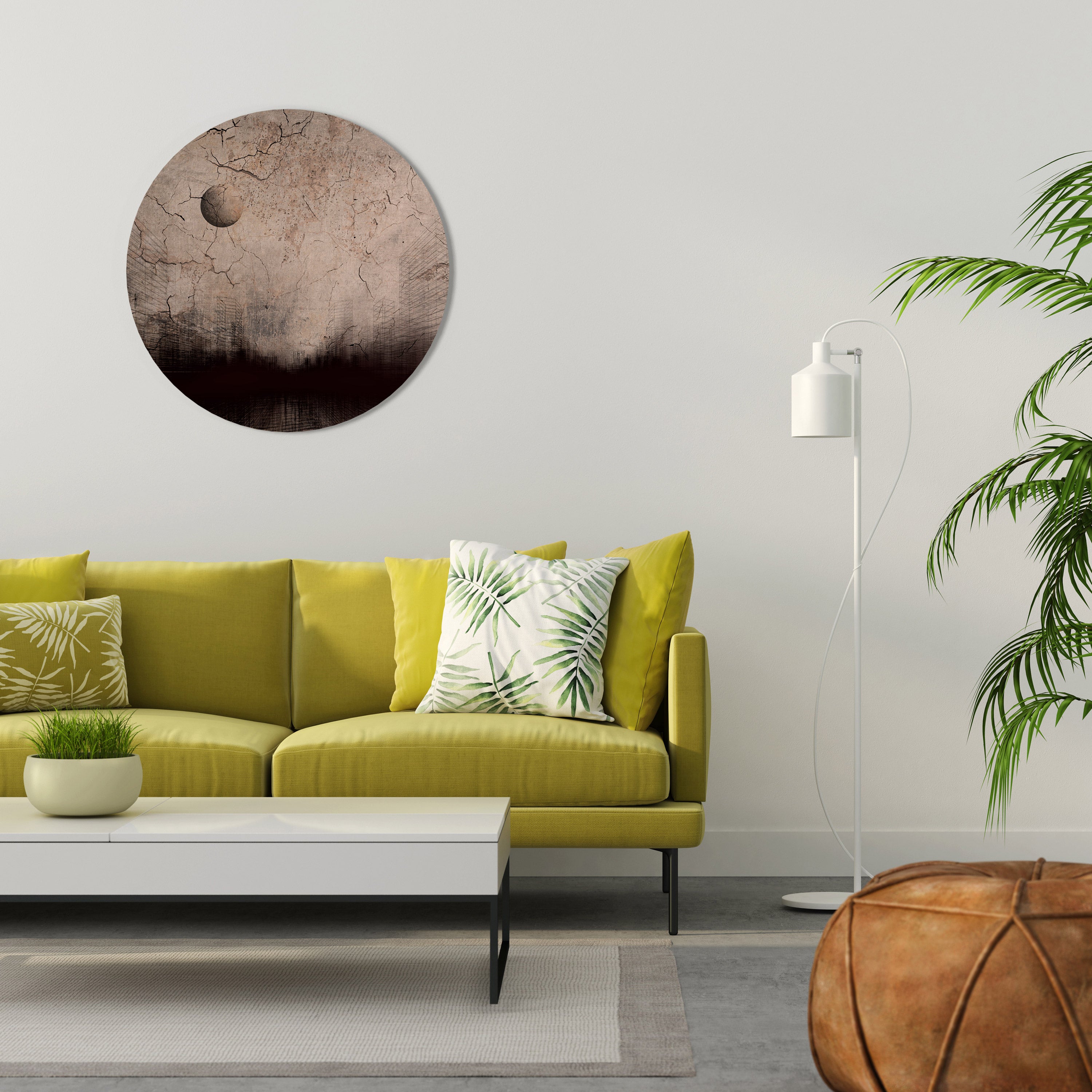 MOONBEAM THOUGHTS Round Wall Art