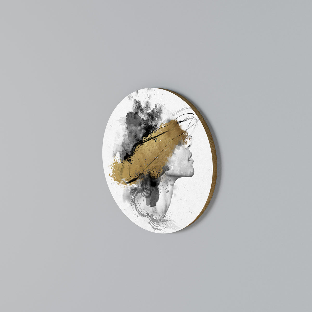 GILDED BLINDNESS Arte de pared redondo