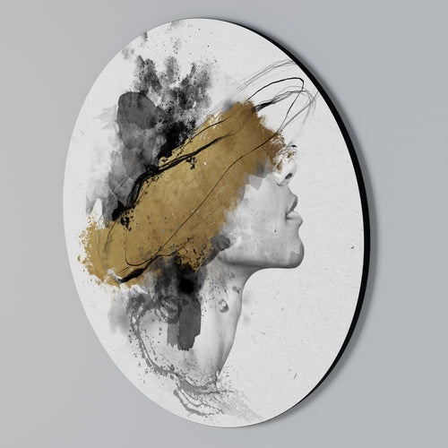 GILDED BLINDNESS Round Wall Art