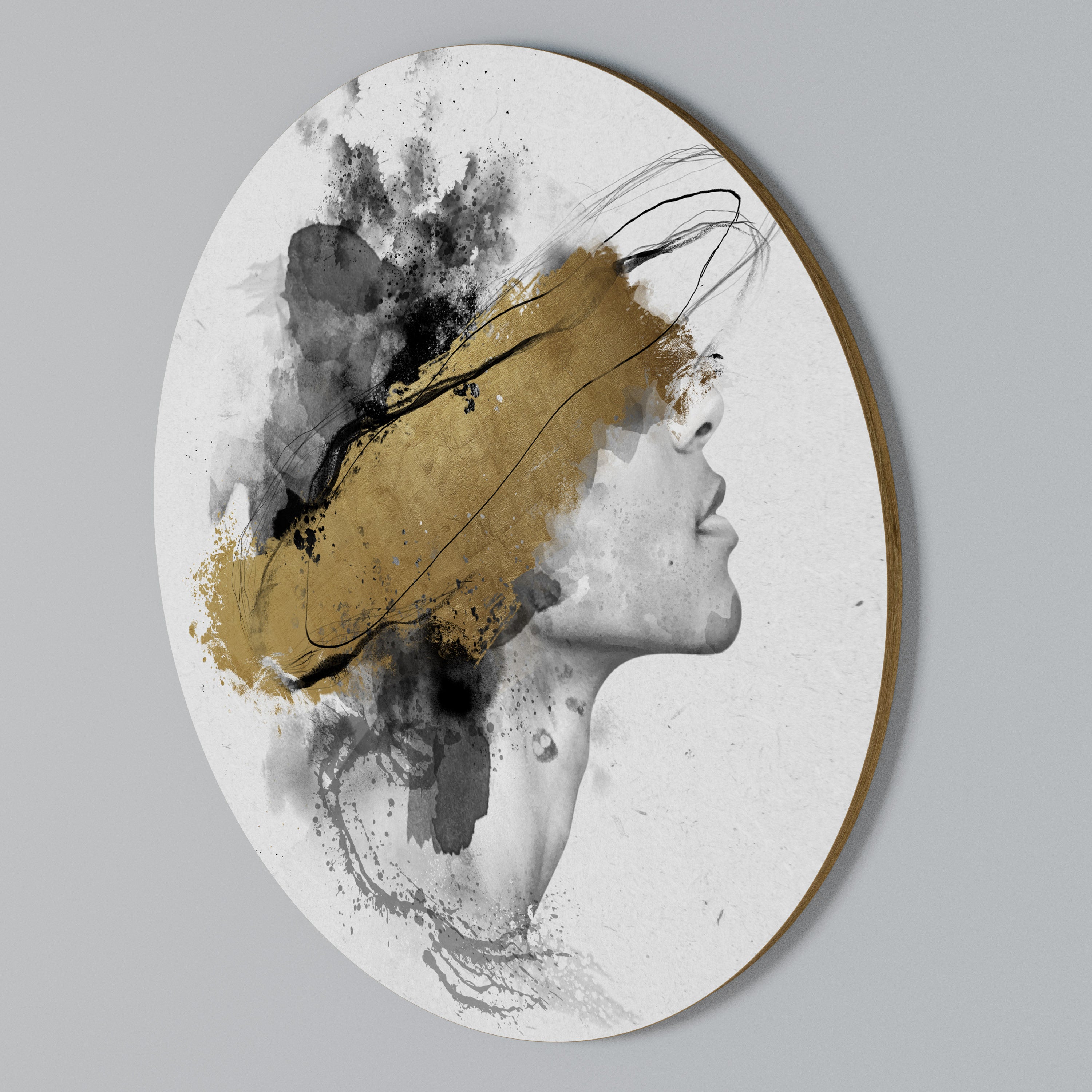 GILDED BLINDNESS Round Wall Art