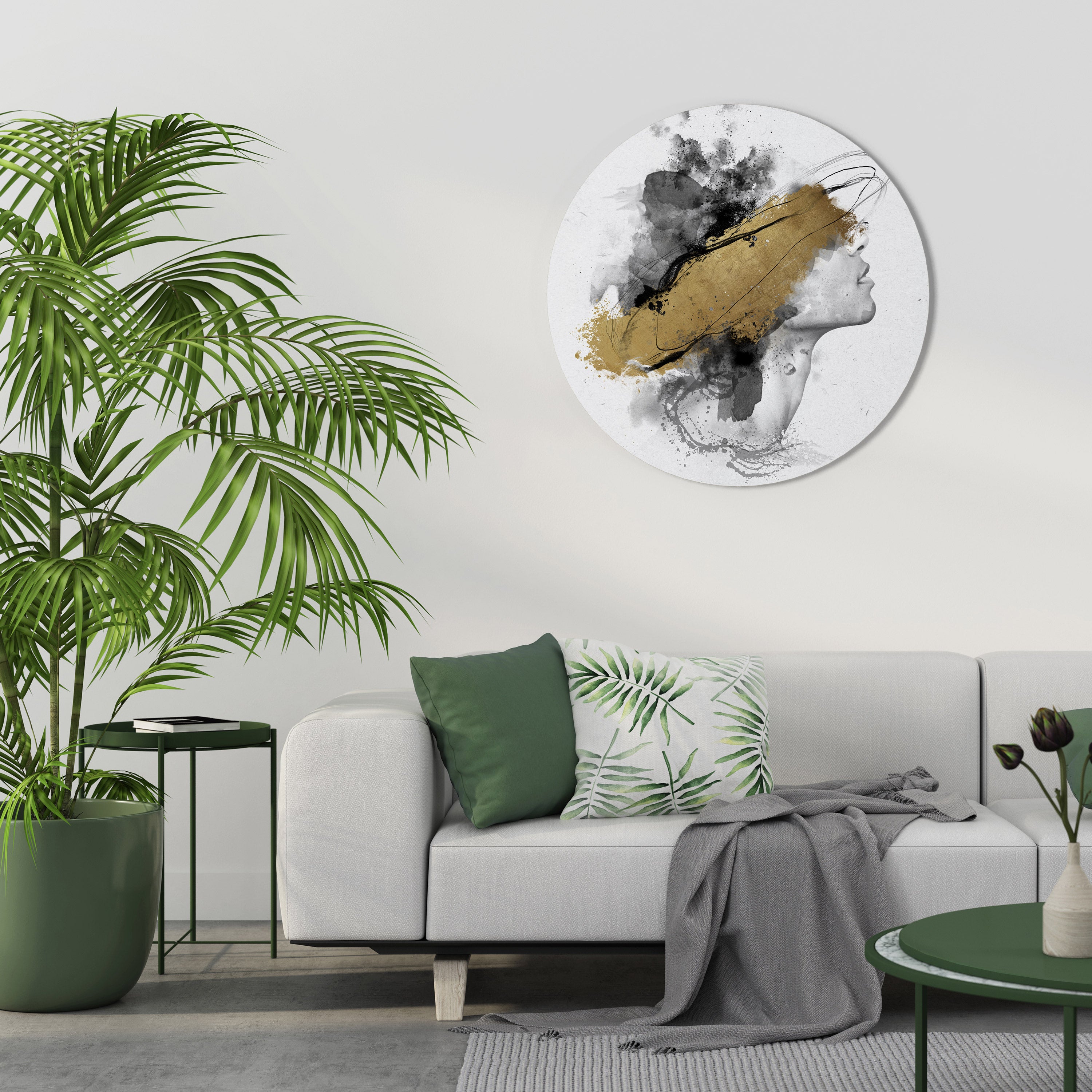GILDED BLINDNESS Round Wall Art