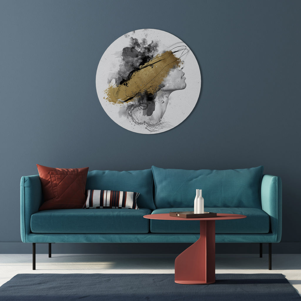 GILDED BLINDNESS Round Wall Art