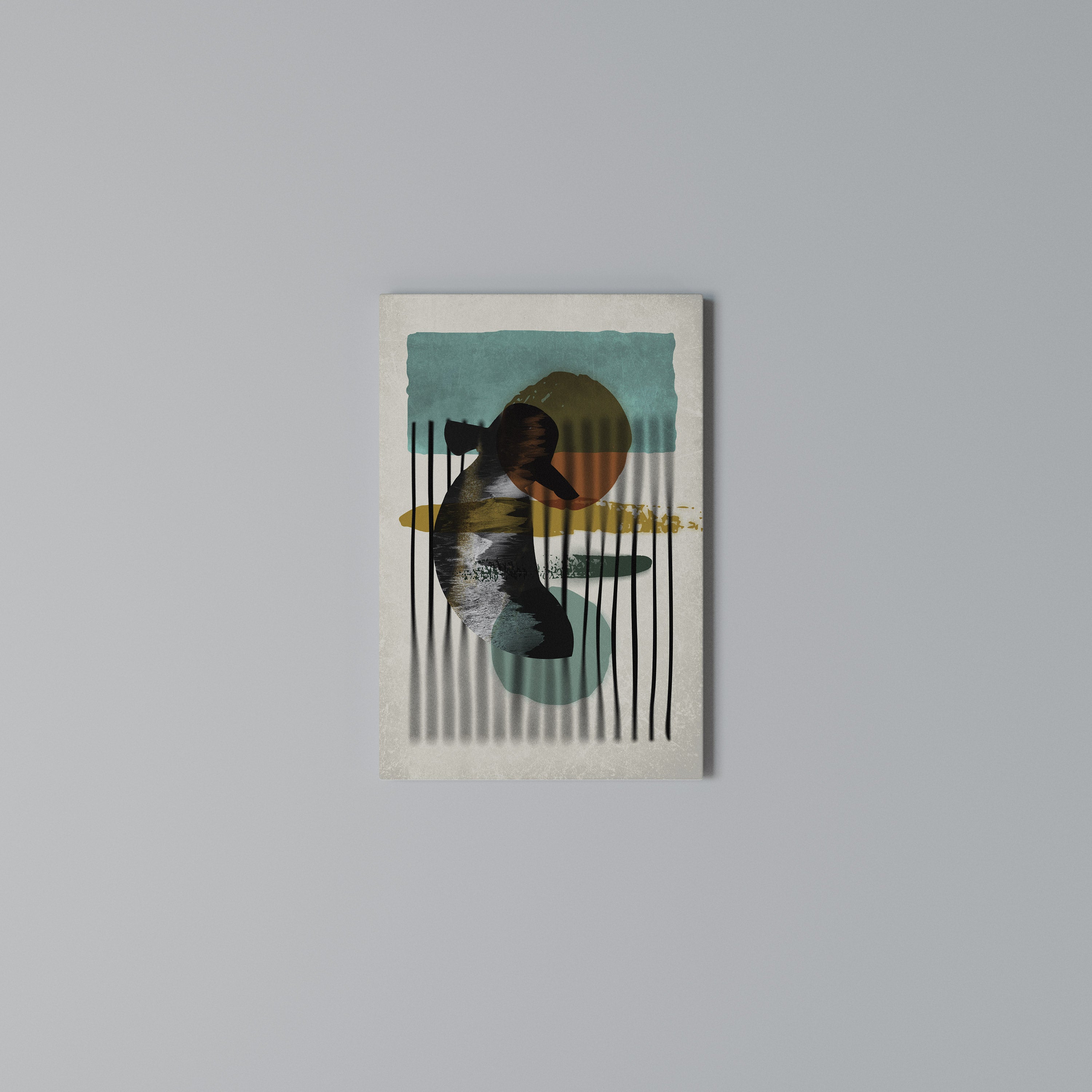 INKWELL TURQOISE Cuadro en lienzo vertical