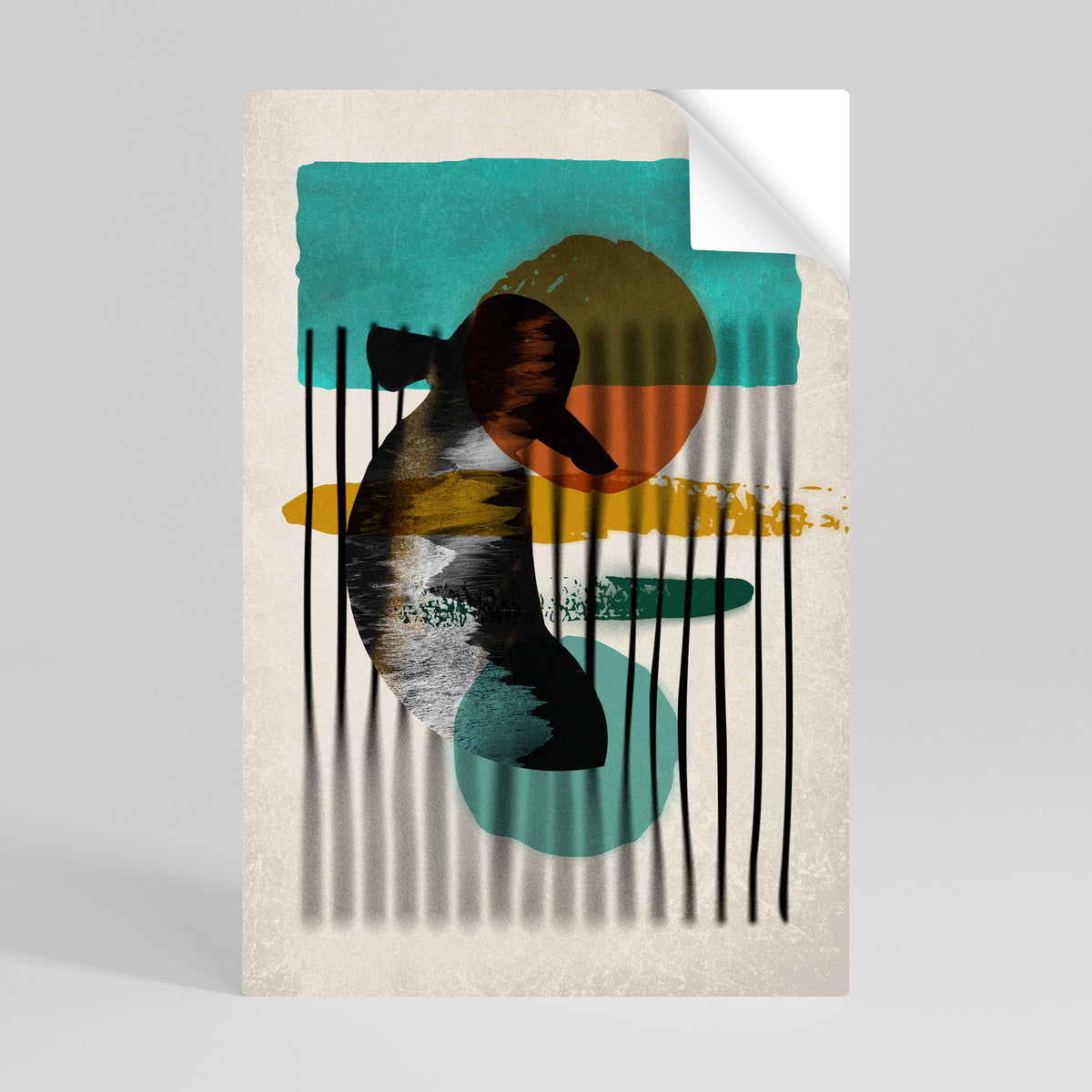 INKWELL TURQOISE Póster adhesivo vertical