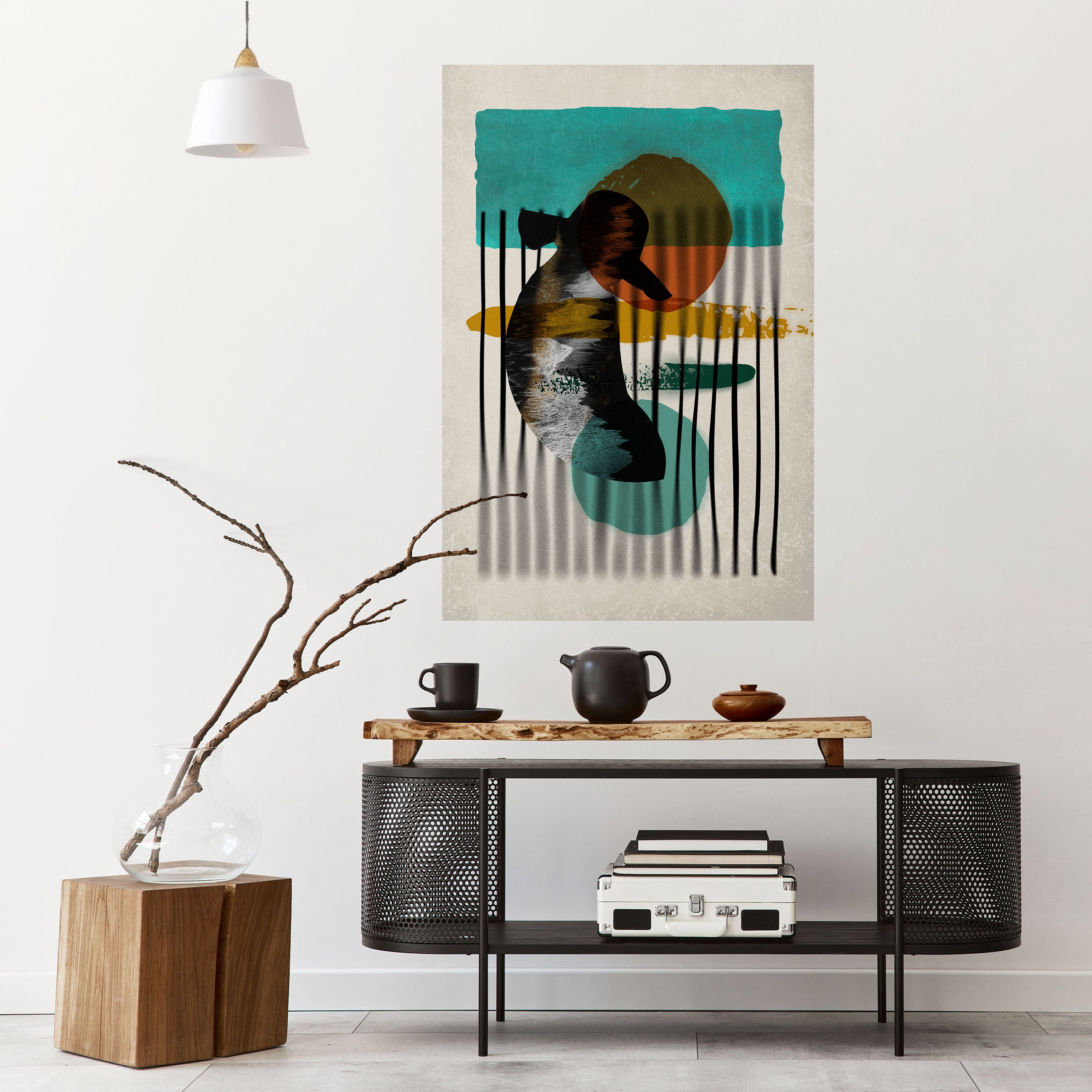 INKWELL TURQOISE Peel and Stick Vertical Poster