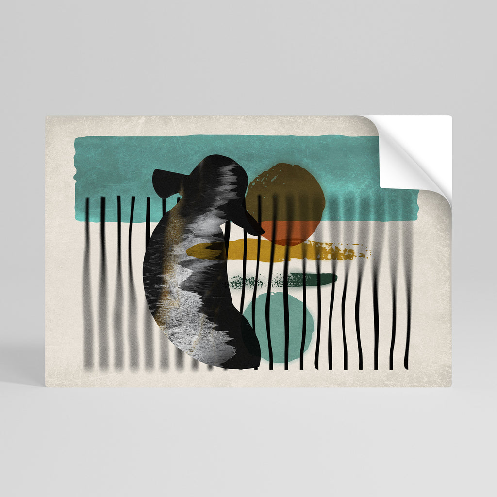 Póster horizontal autoadhesivo INKWELL TURQOISE