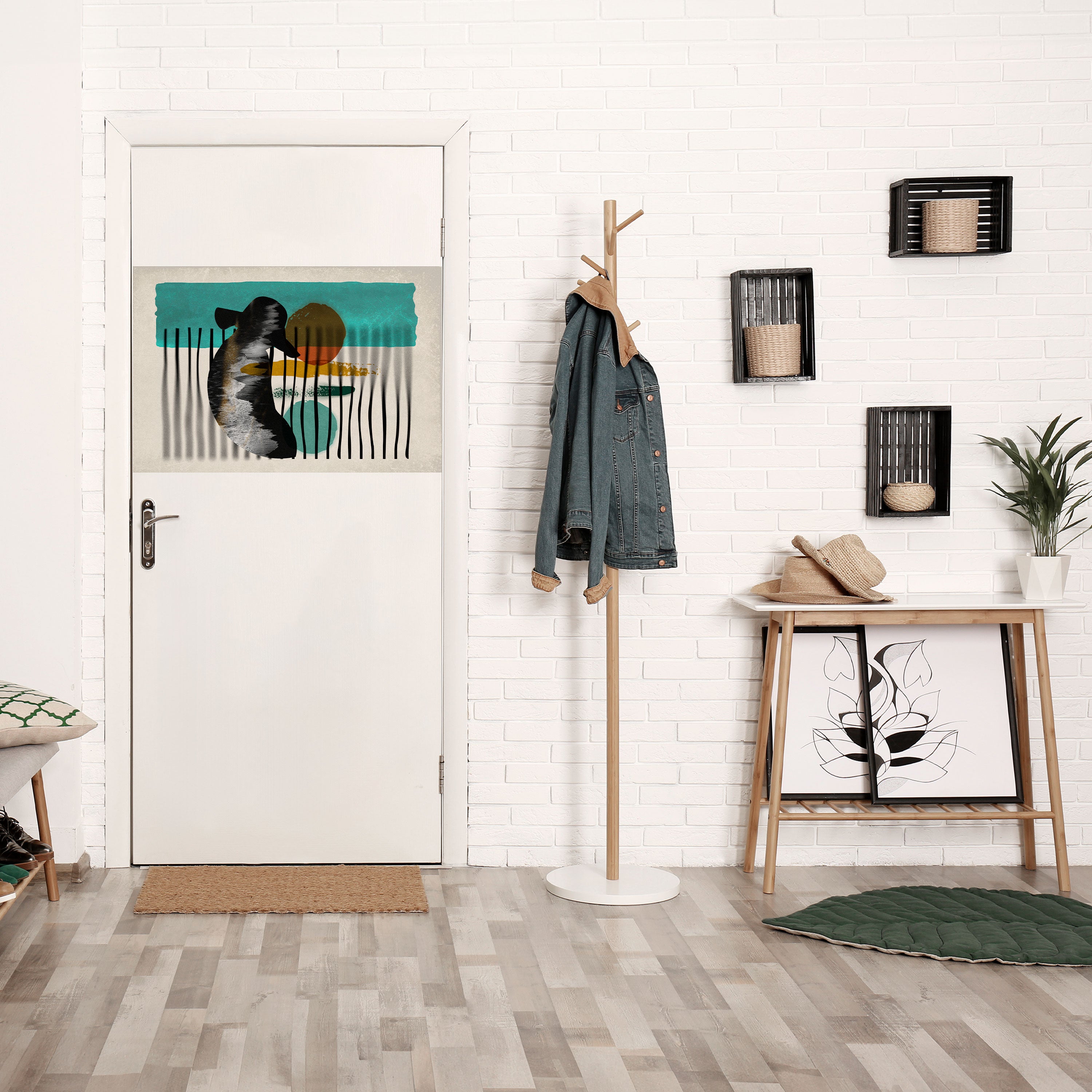 Póster horizontal autoadhesivo INKWELL TURQOISE