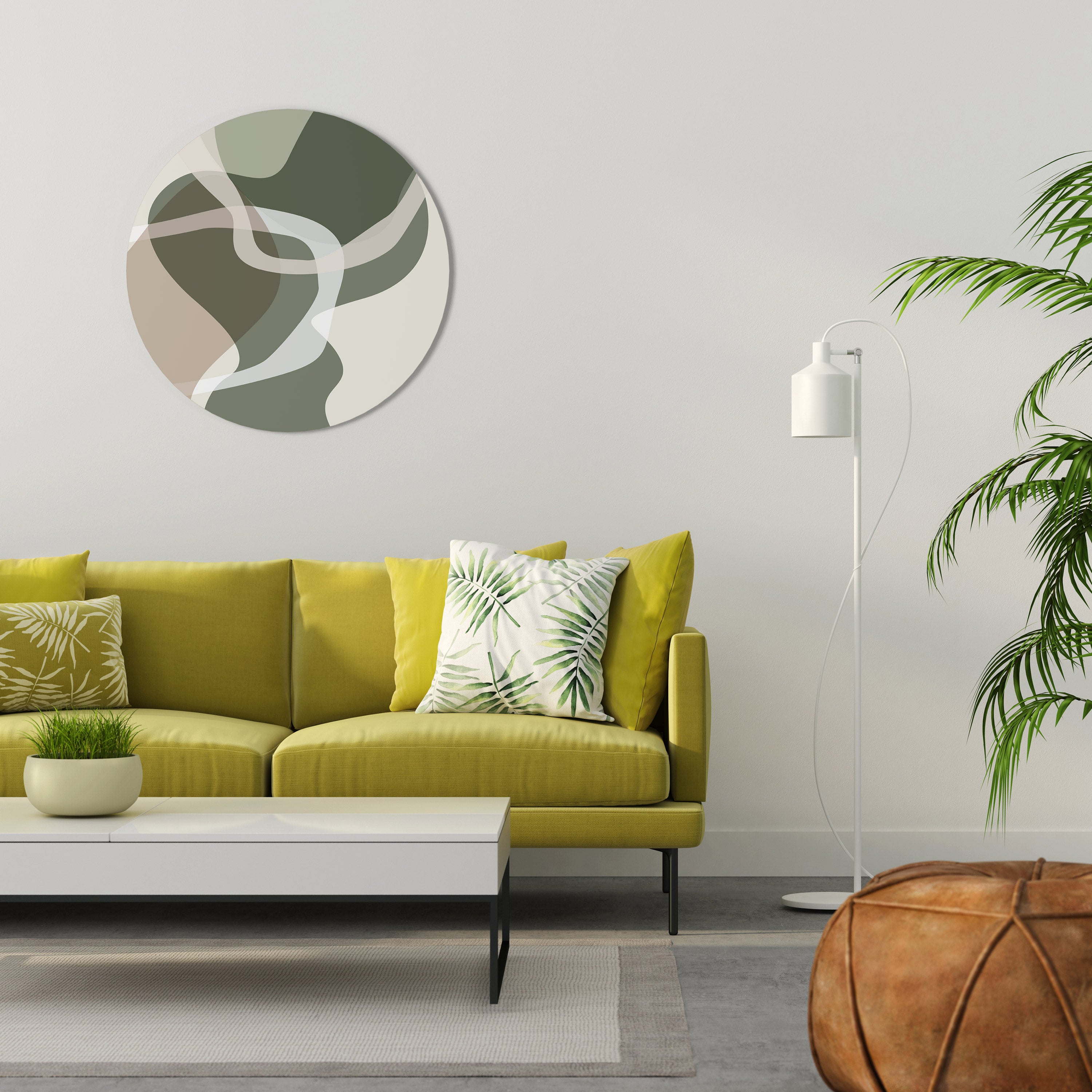 ART OF GREEN Round Wall Art