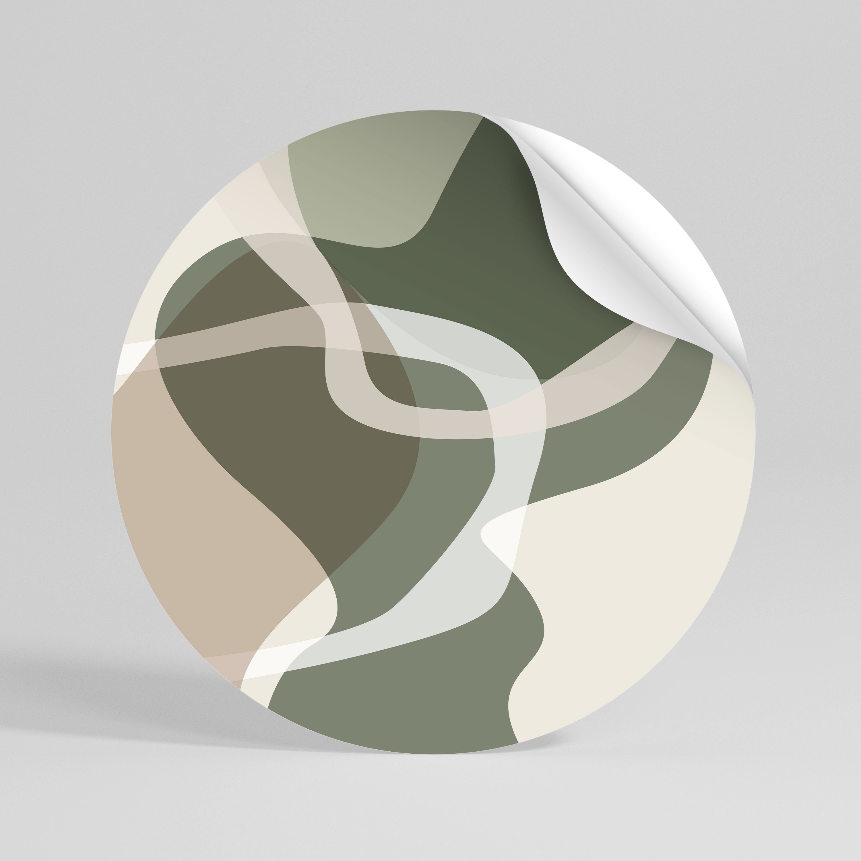 ART OF GREEN Peel and Stick Round Sticker