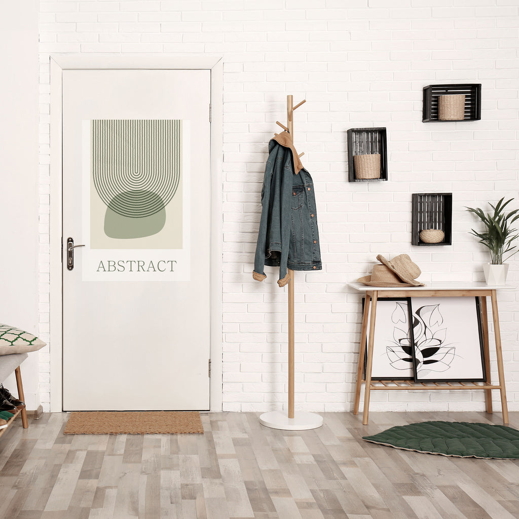 GREEN ABSTRACT Peel and Stick Vertical Poster