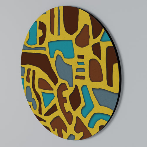 ASSYMETRICAL HARMONY Round Wall Art