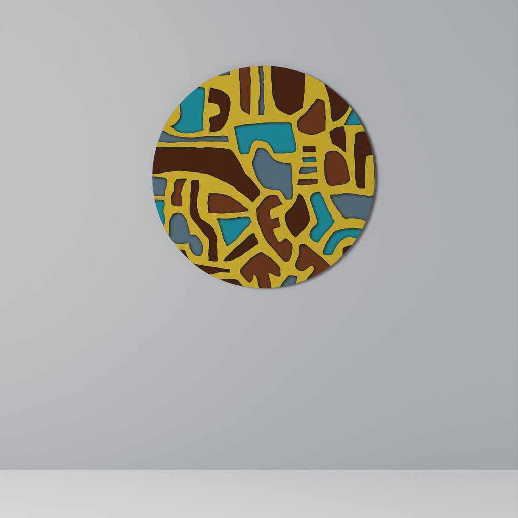 ASSYMETRICAL HARMONY Round Wall Art