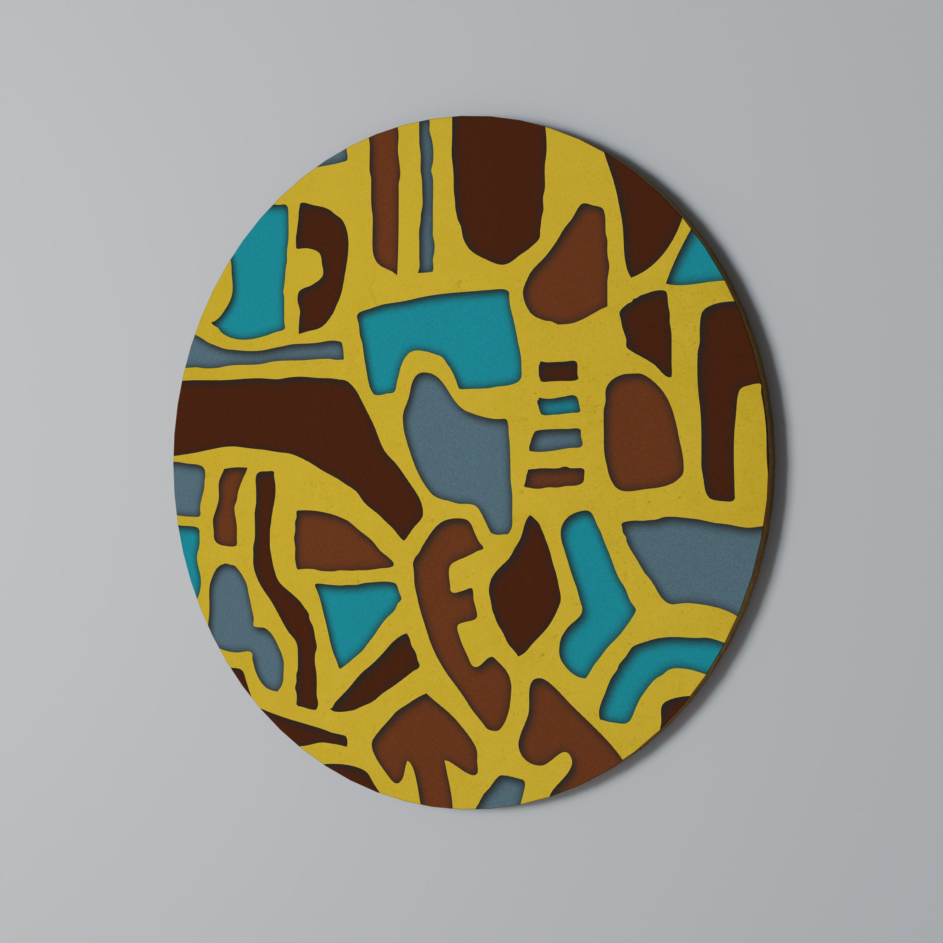 ASSYMETRICAL HARMONY Round Wall Art