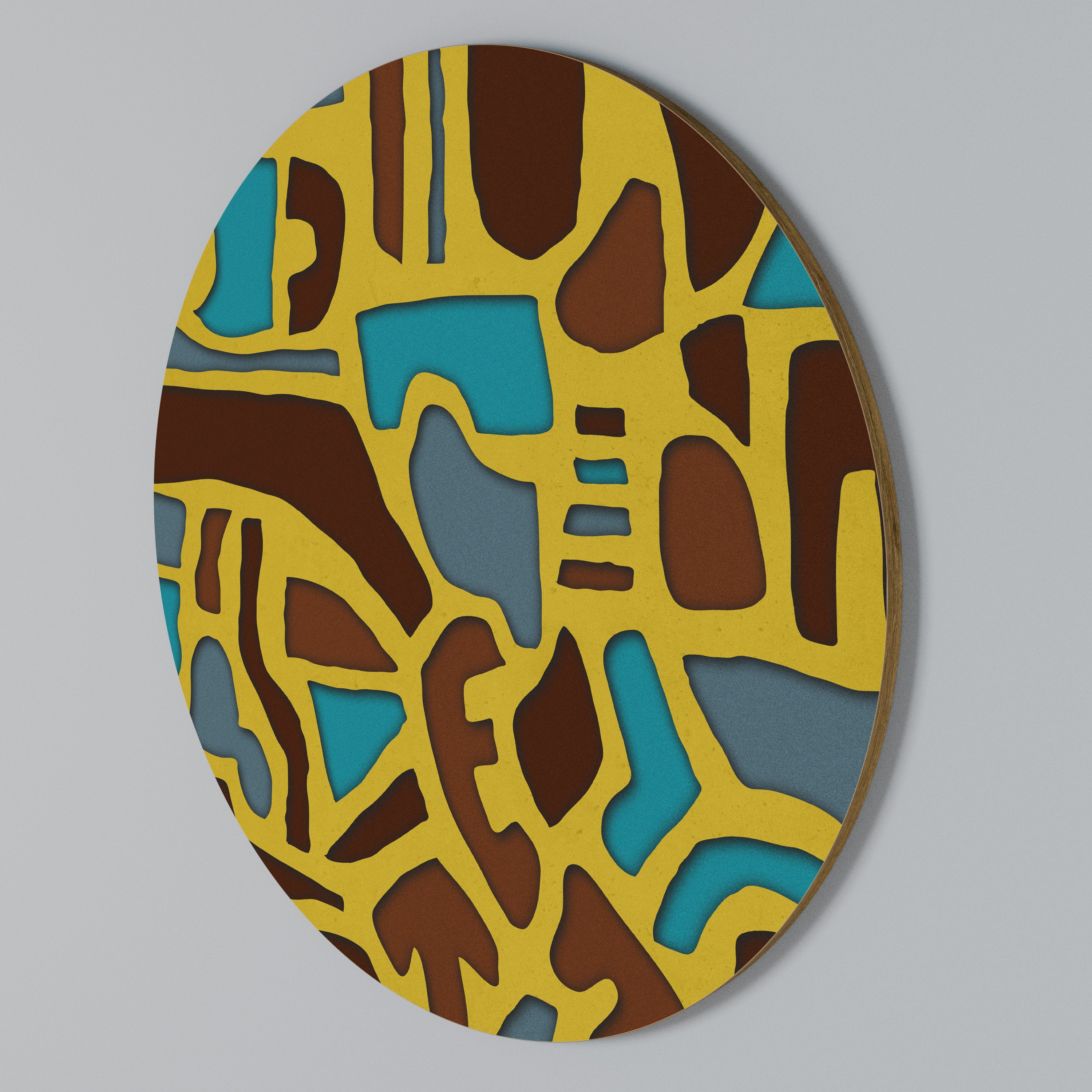 ASSYMETRICAL HARMONY Round Wall Art