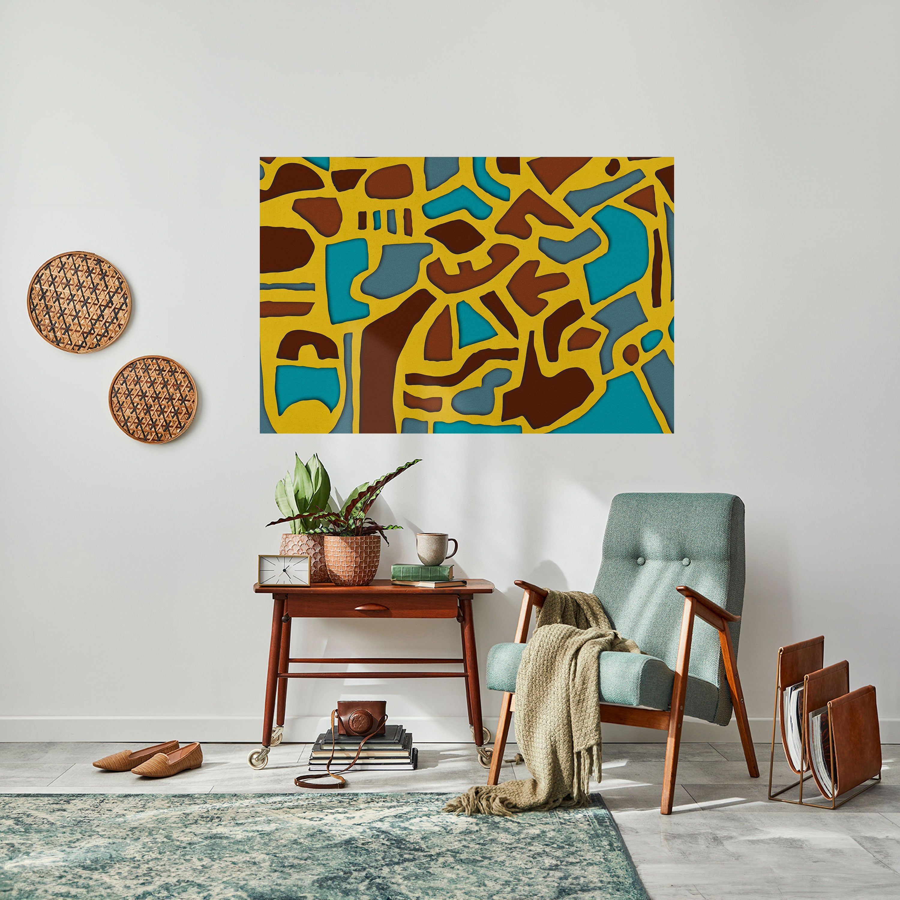 ASSYMETRICAL HARMONY Peel and Stick Horizontal Poster