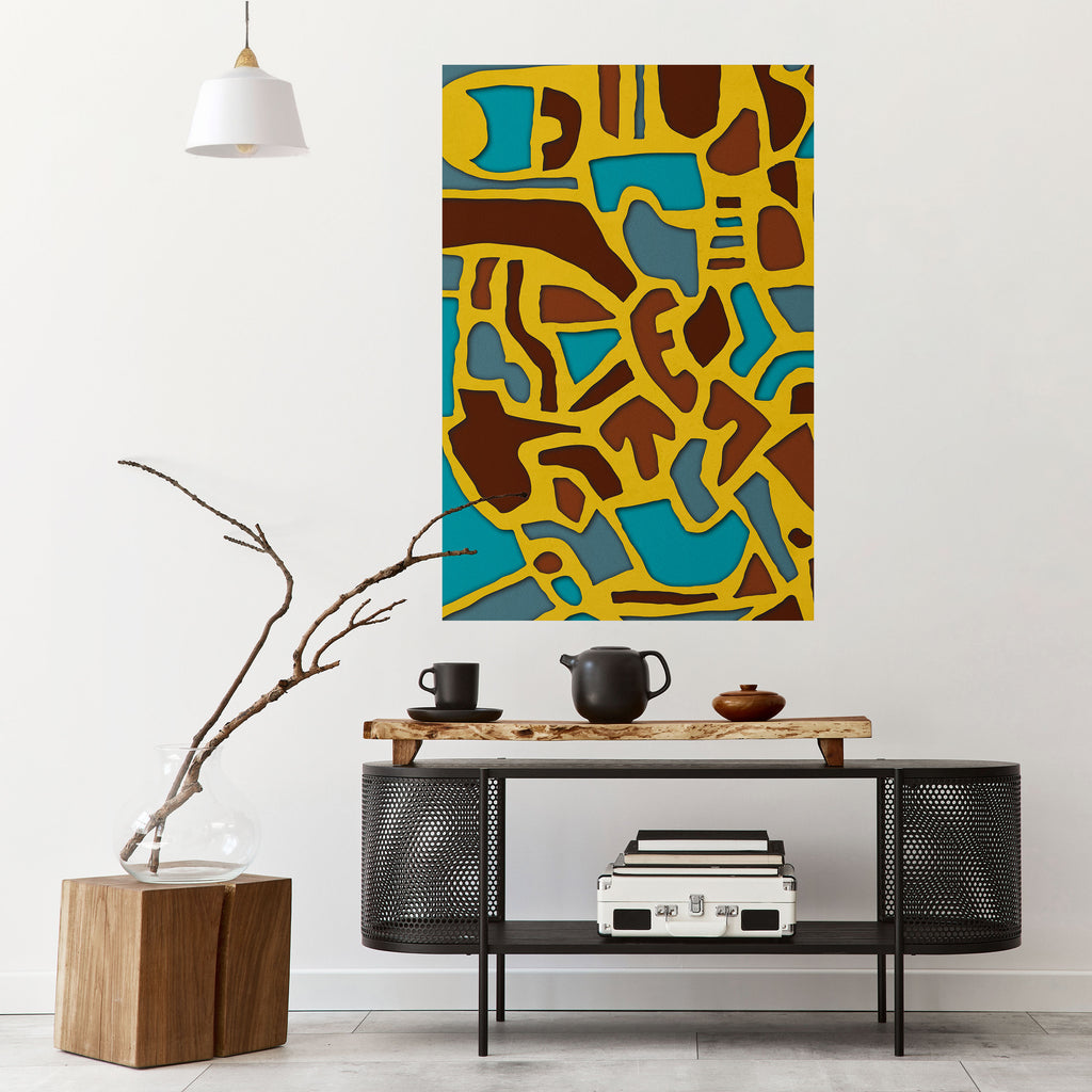 ASSYMETRICAL HARMONY Peel and Stick Vertical Poster