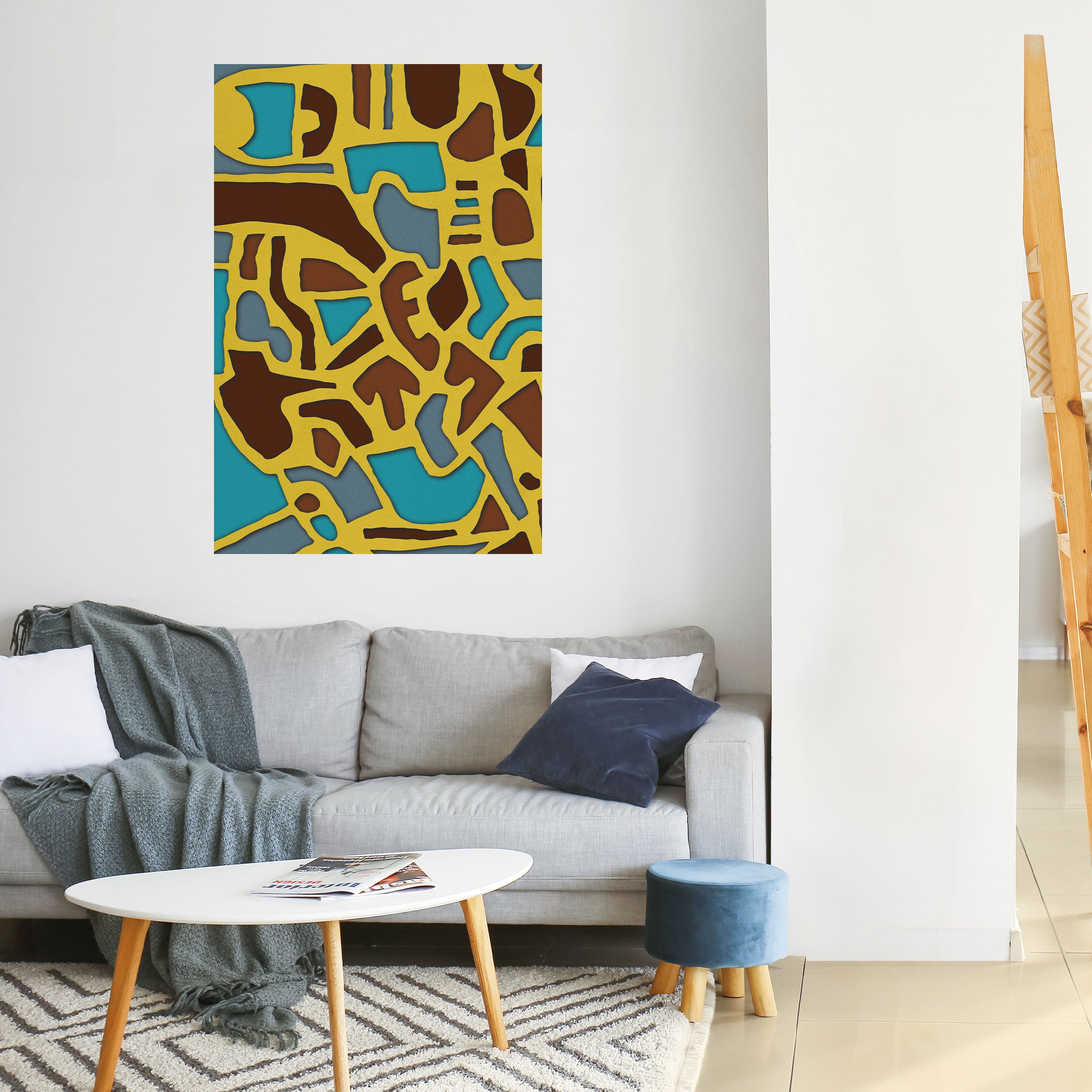 ASSYMETRICAL HARMONY Peel and Stick Vertical Poster