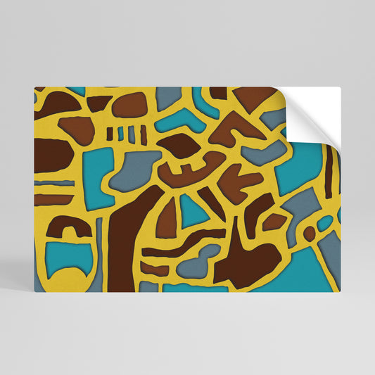 ASSYMETRICAL HARMONY Peel and Stick Horizontal Poster