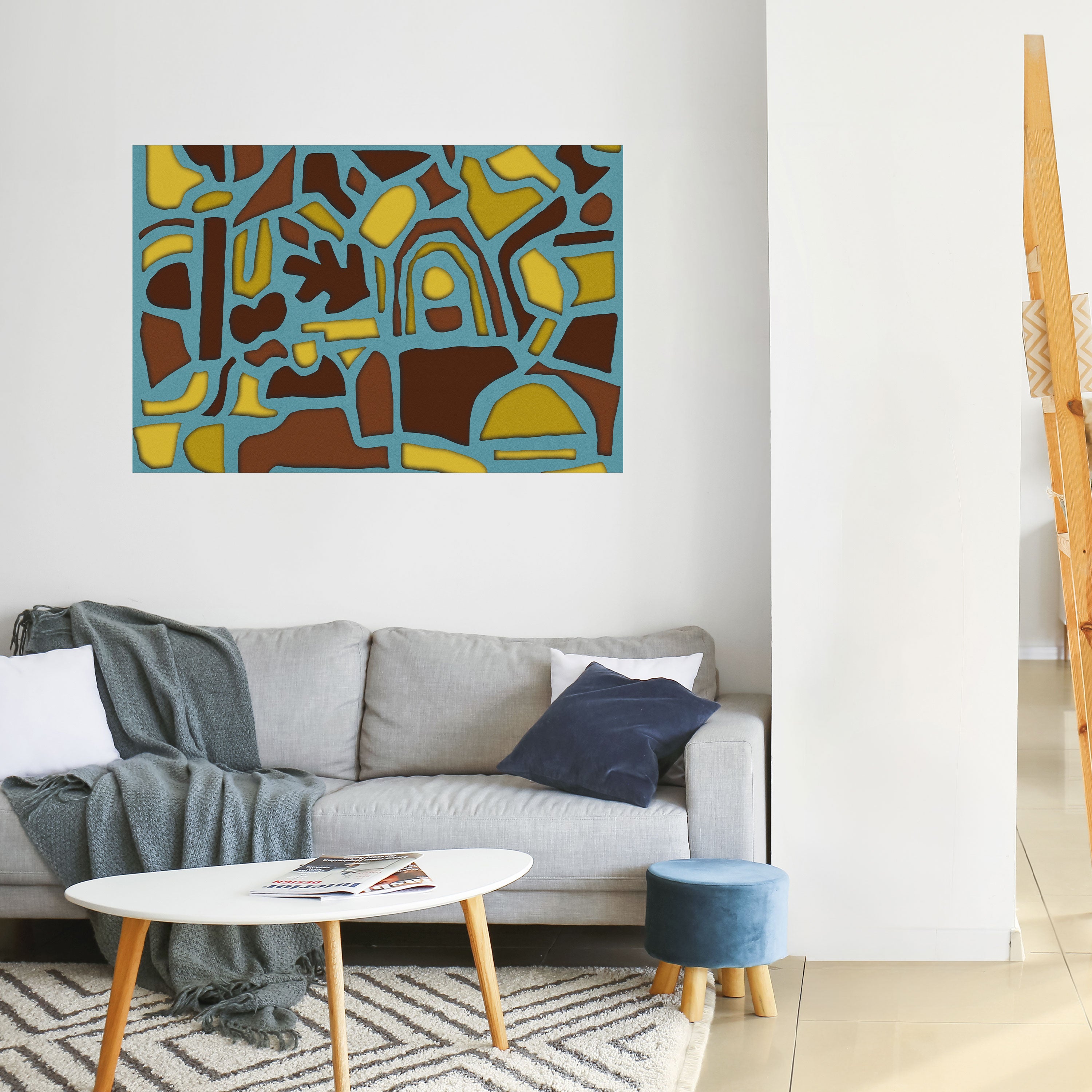 EXTRAVAGANZA DE FORMAS Póster horizontal autoadhesivo