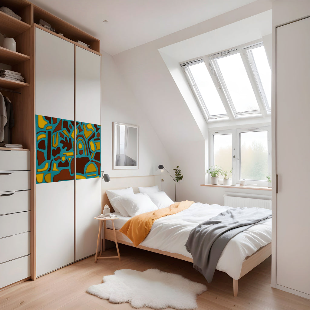 EXTRAVAGANZA DE FORMAS Póster horizontal autoadhesivo