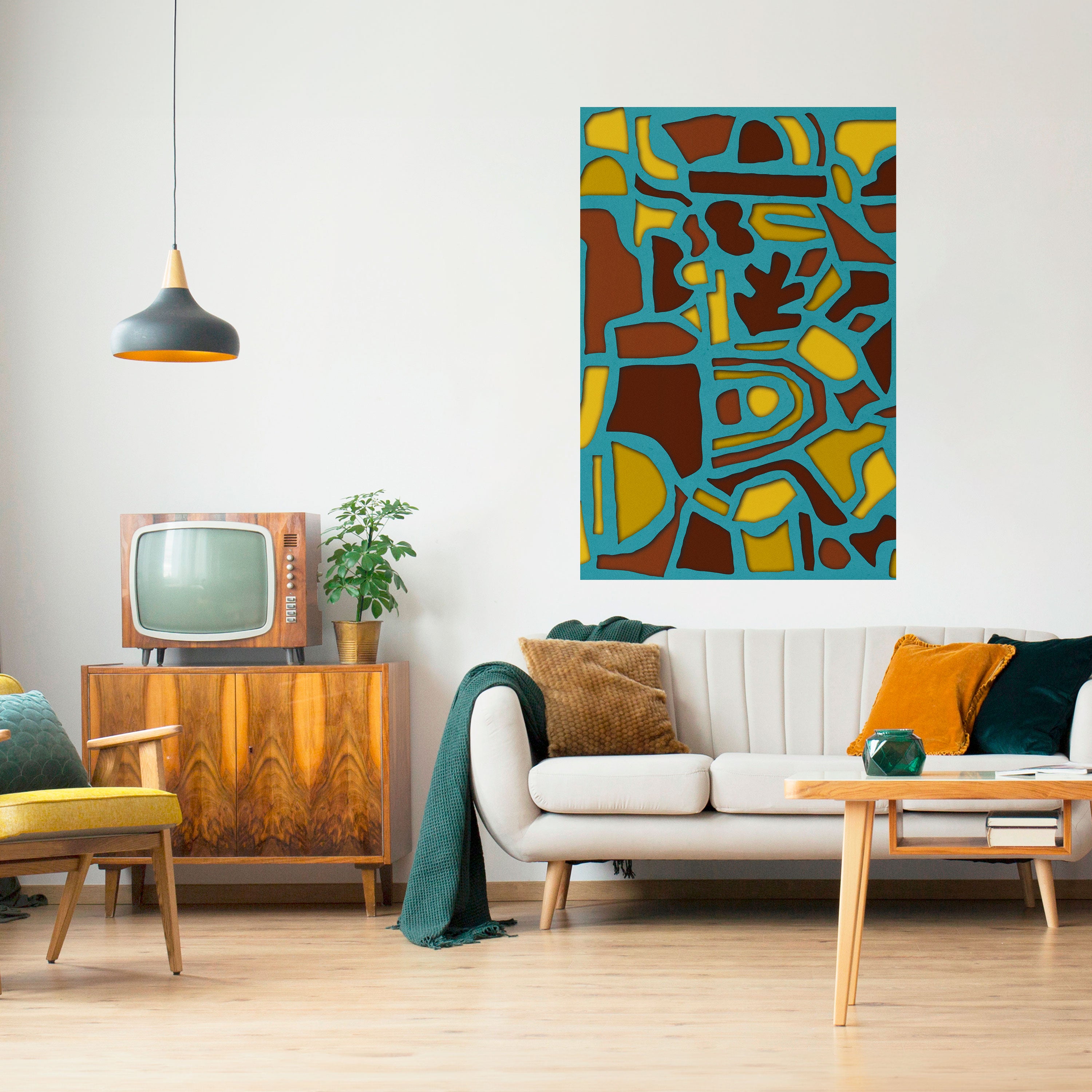 SHAPE EXTRAVAGANZA Peel and Stick Vertical Poster