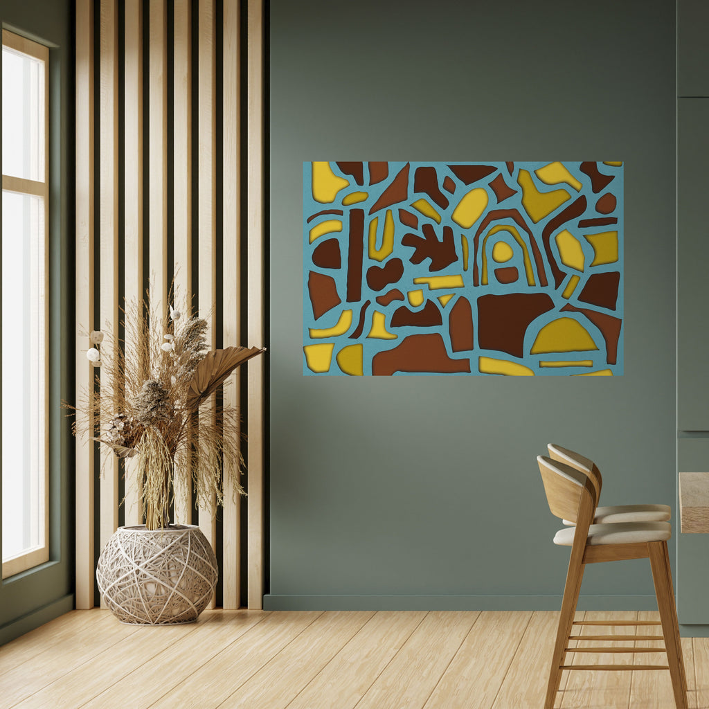 EXTRAVAGANZA DE FORMAS Póster horizontal autoadhesivo