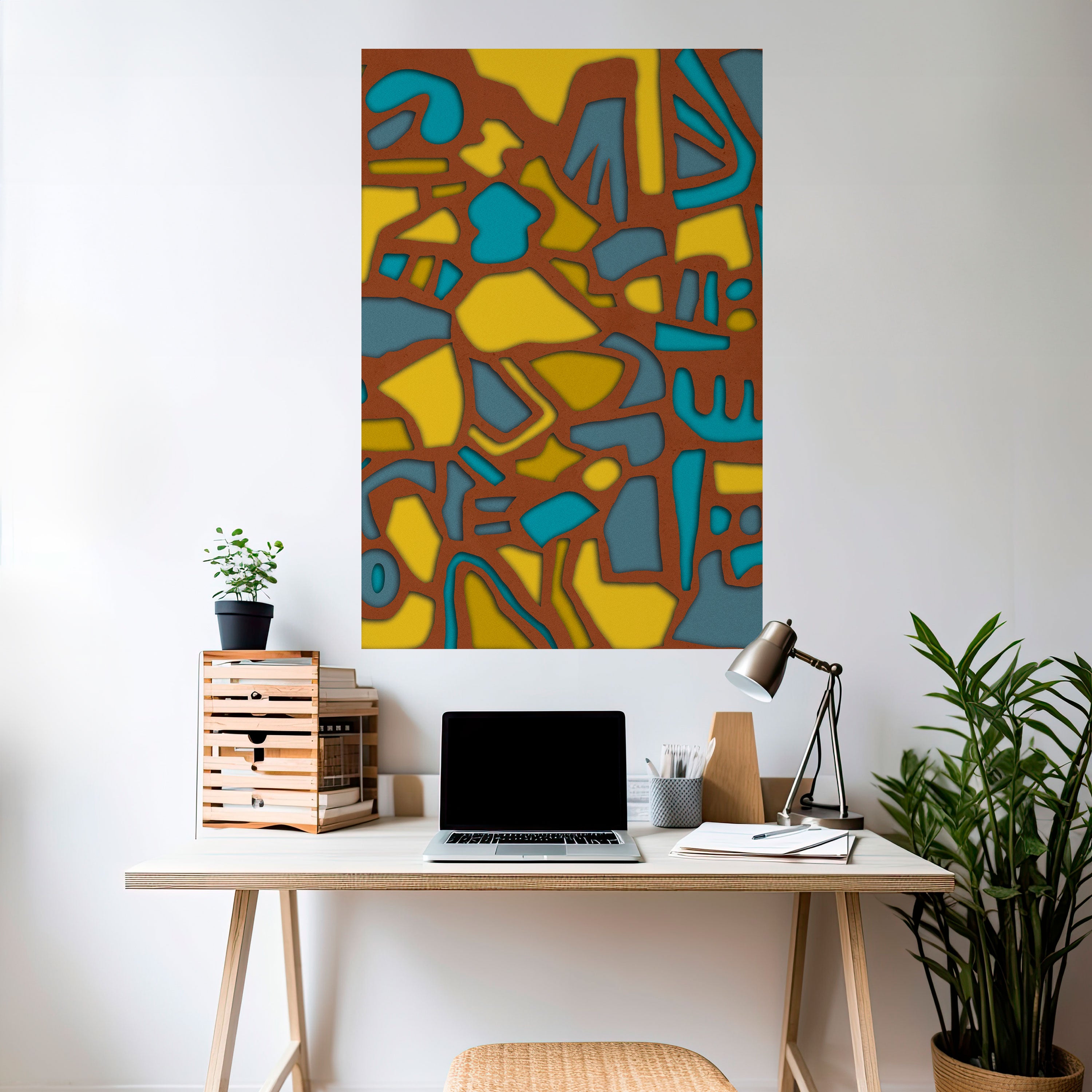 FORM SHUFFLE Peel and Stick Vertical Poster